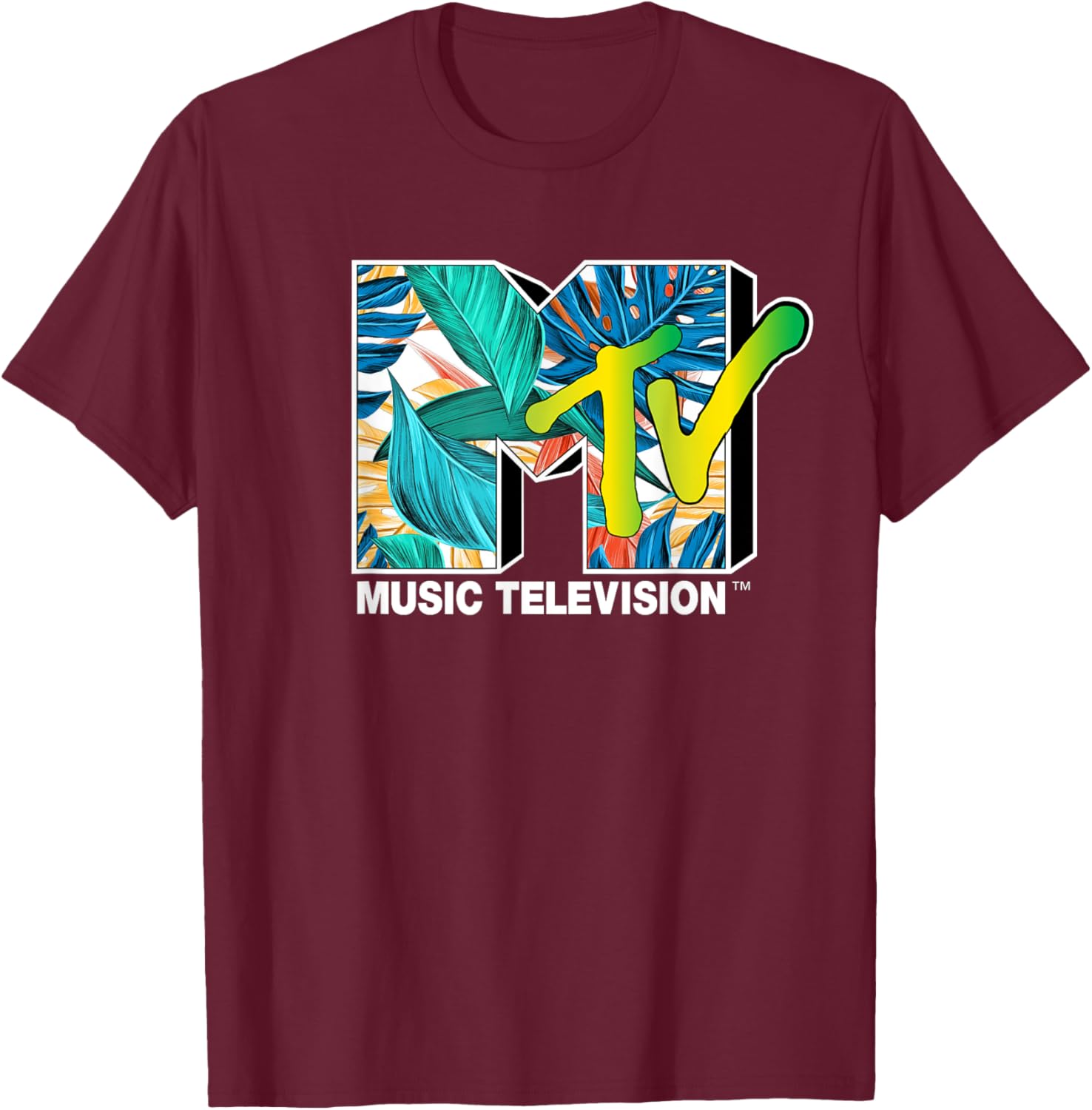 Mademark x MTV Tropical Plants T-Shirt for Stylish Comfort and Vibe - 8