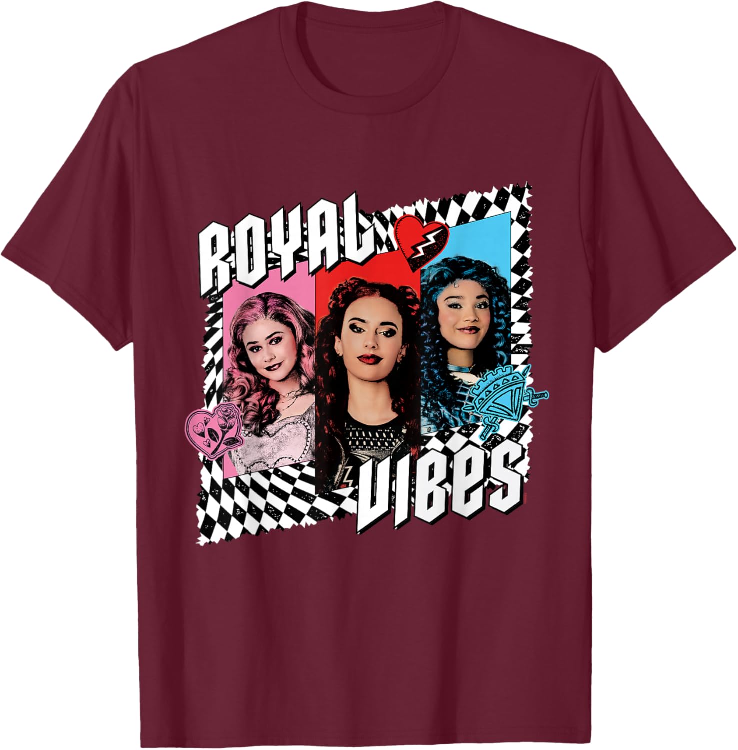 Disney Descendants 4 Trio Royal Vibes T-Shirt for Kids and Teens - 12