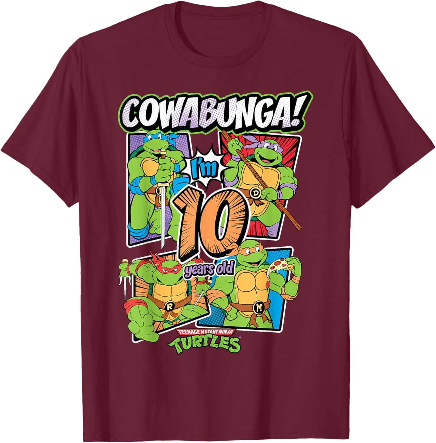 Cowabunga I'm 10 Years Old TMNT T-Shirt for Kids - Fun Birthday Apparel - 5