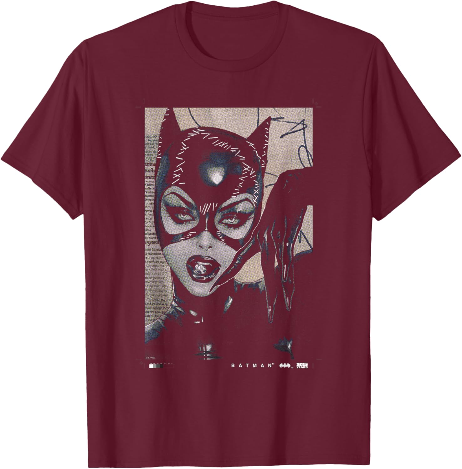 Batman Catwoman 85th Anniversary T-Shirt Vintage Comic Cover Design - 2