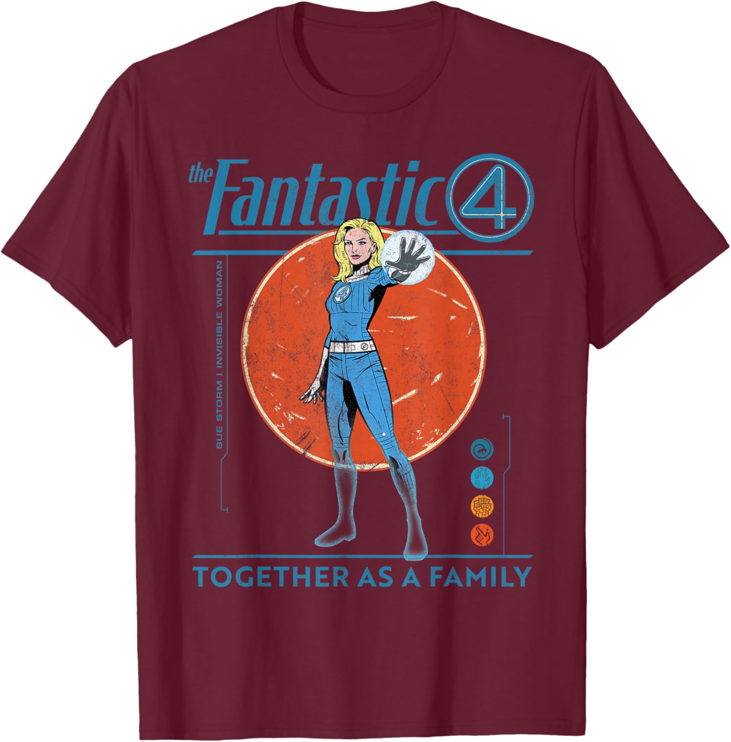 Marvel Fantastic Four Retro T-Shirt Featuring The Invisible Woman Design - 8