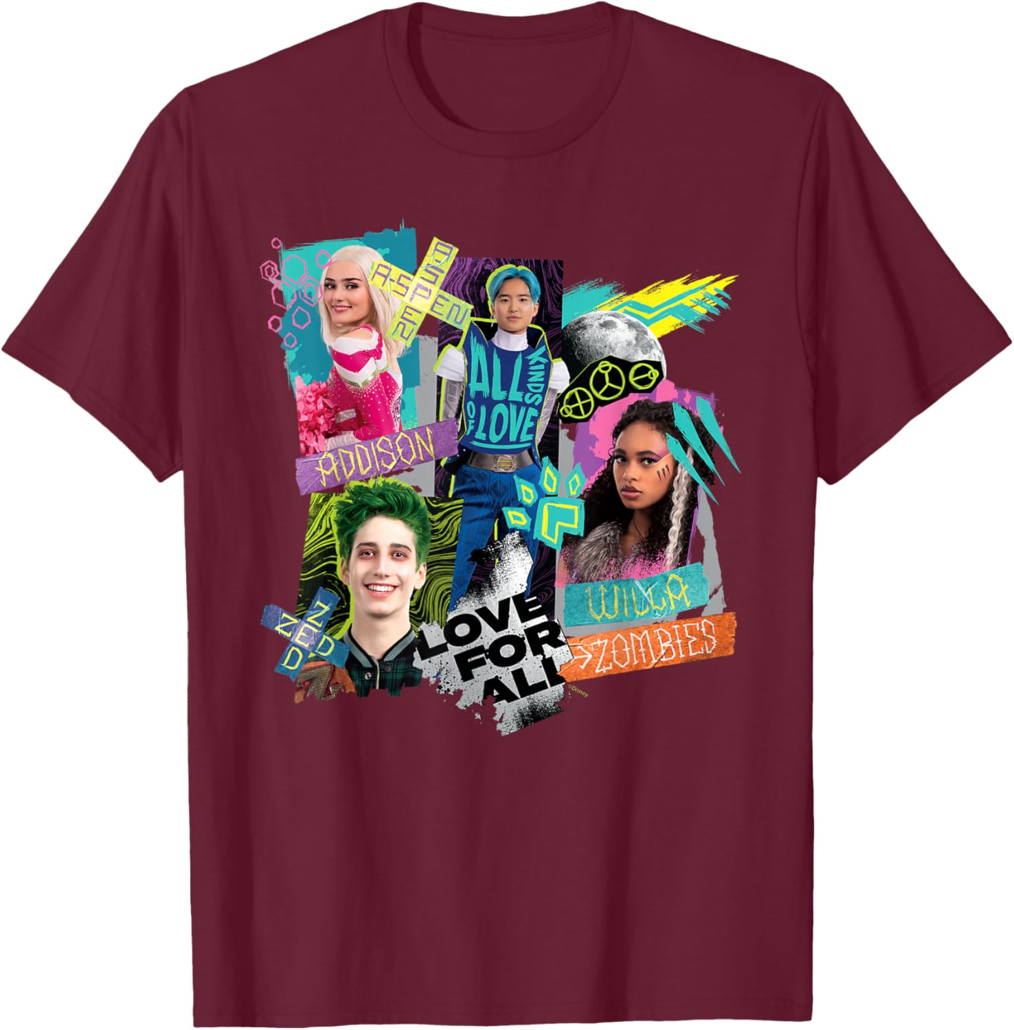 Disney Channel Zombies 3 Love for All T-Shirt for Kids and Teens - 9