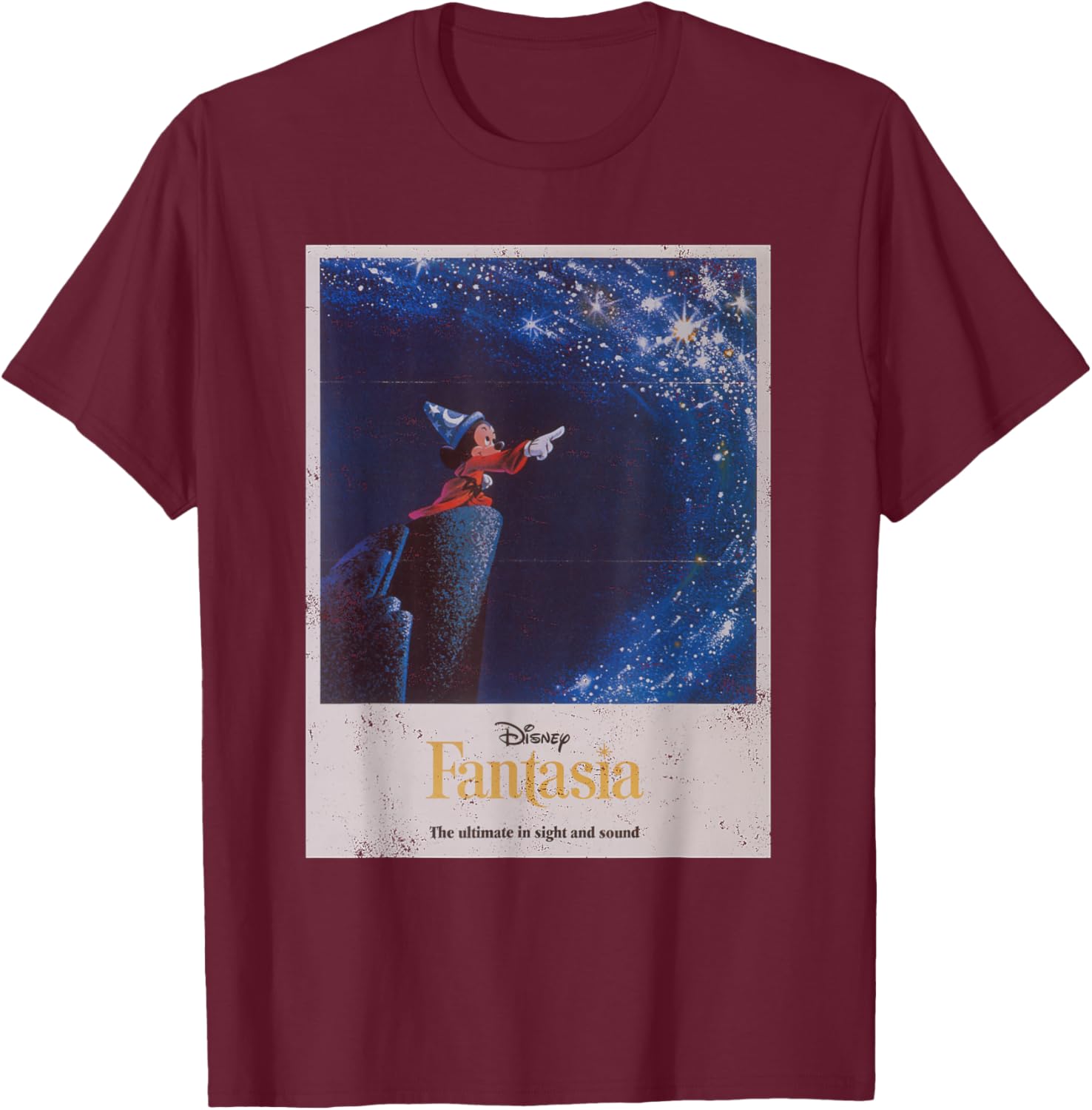 Disney Mickey Mouse Fantasia Retro Poster T-Shirt for Fans and Collectors - 3