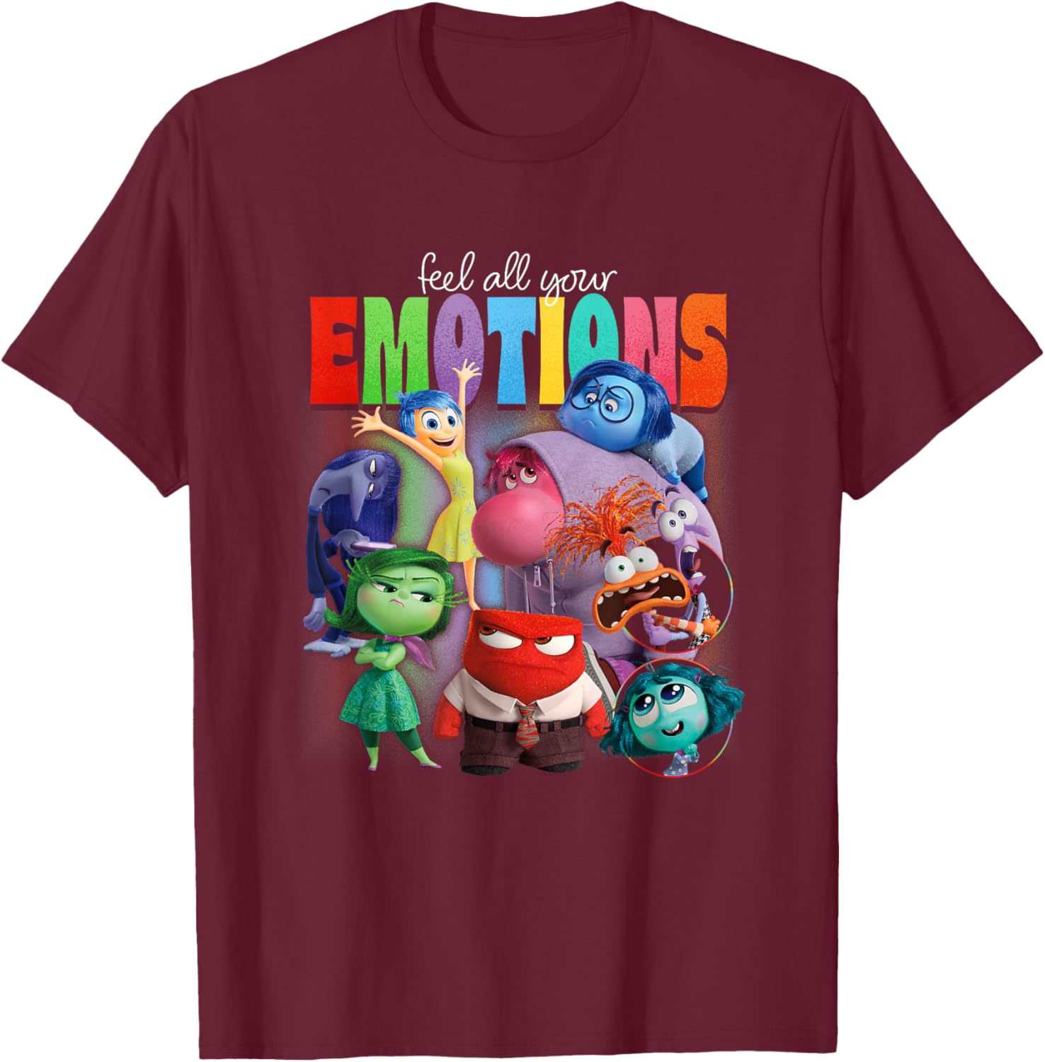 Disney Pixar Inside Out 2 Feel All Your Emotions Vintage T-Shirt - 6