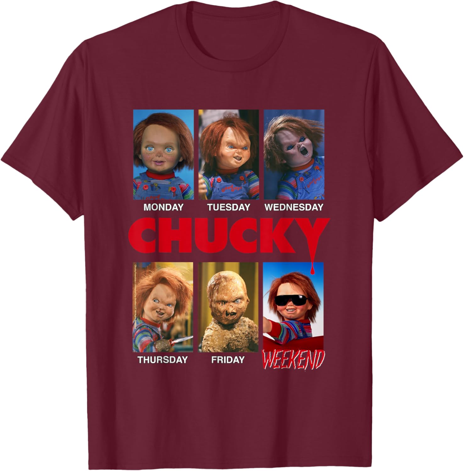 Chucky Days of The Week Moods T-Shirt for Fun Fashion Lovers - 28
