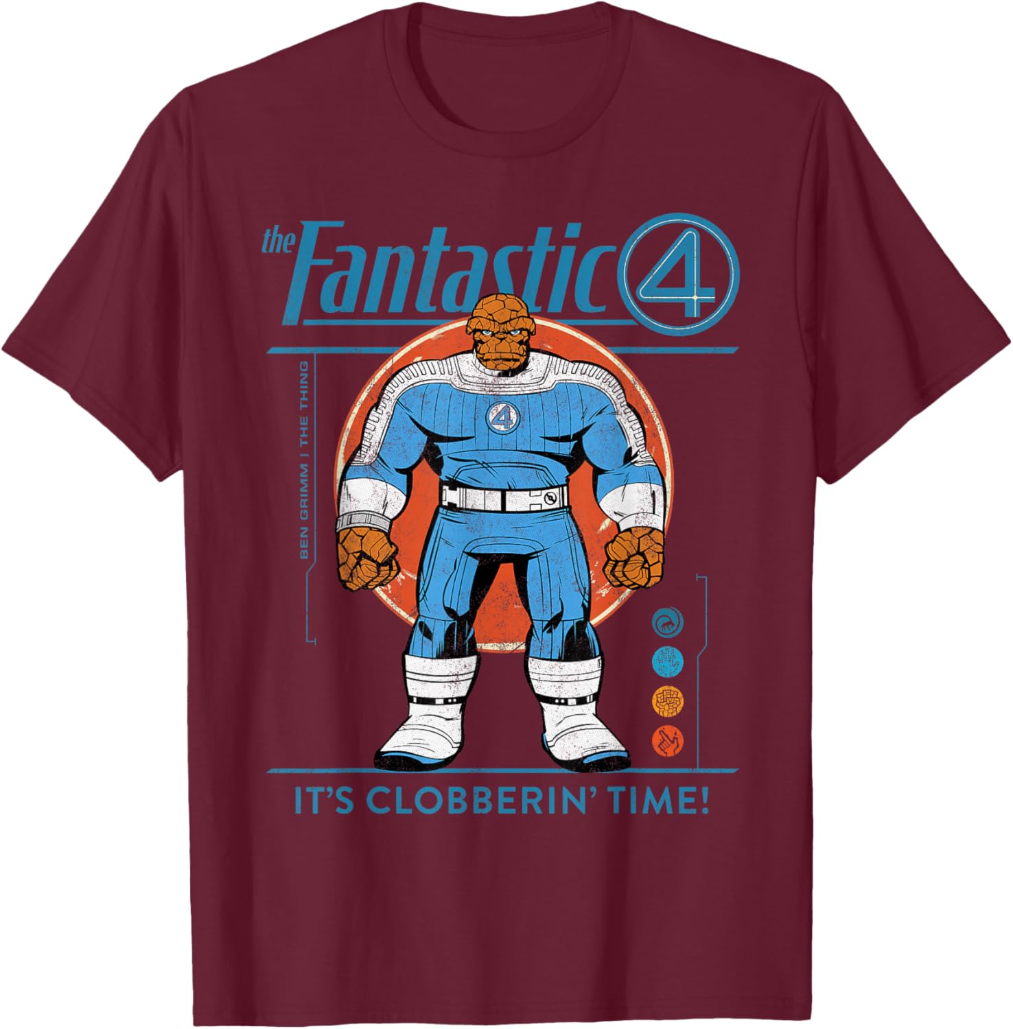 Marvel Fantastic Four The Thing Retro T-Shirt for Fans of Classic Comics - 6