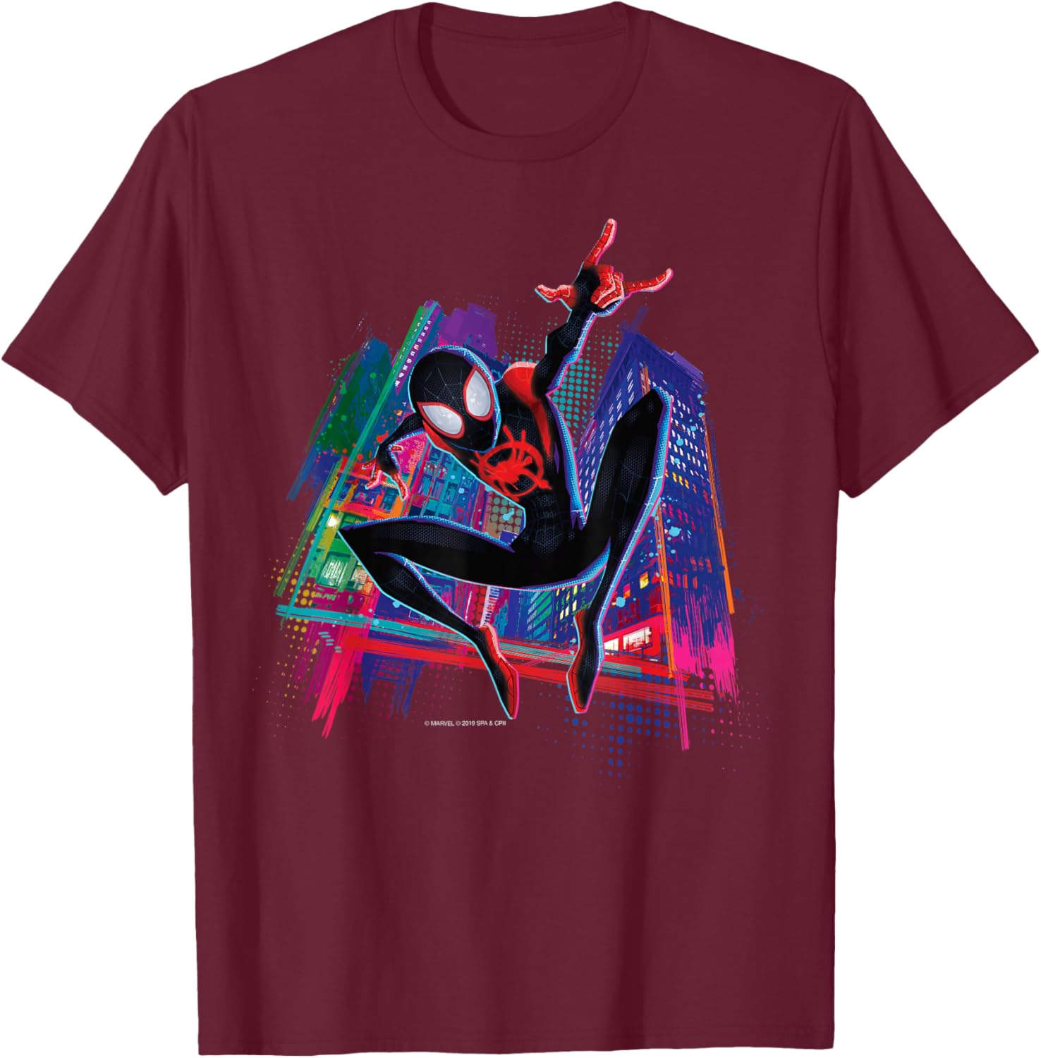 Spider-Man Miles Morales Graffiti City T-Shirt for Stylish Fans - 19