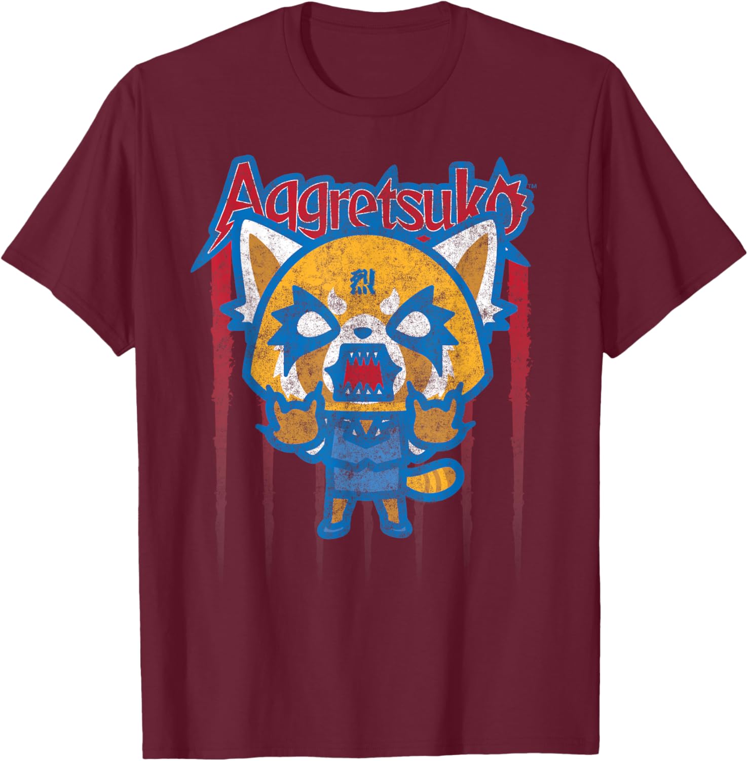 Aggretsuko Red White and Blue Americana T-Shirt for Fun Love and Style - 7