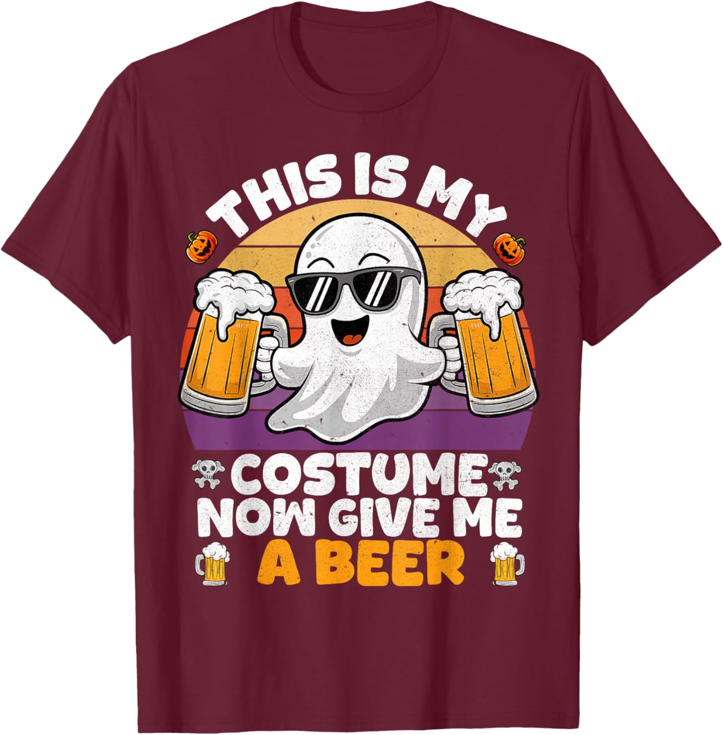 Funny Vintage Boo Halloween Costume T-Shirt for Men and Adults - 26