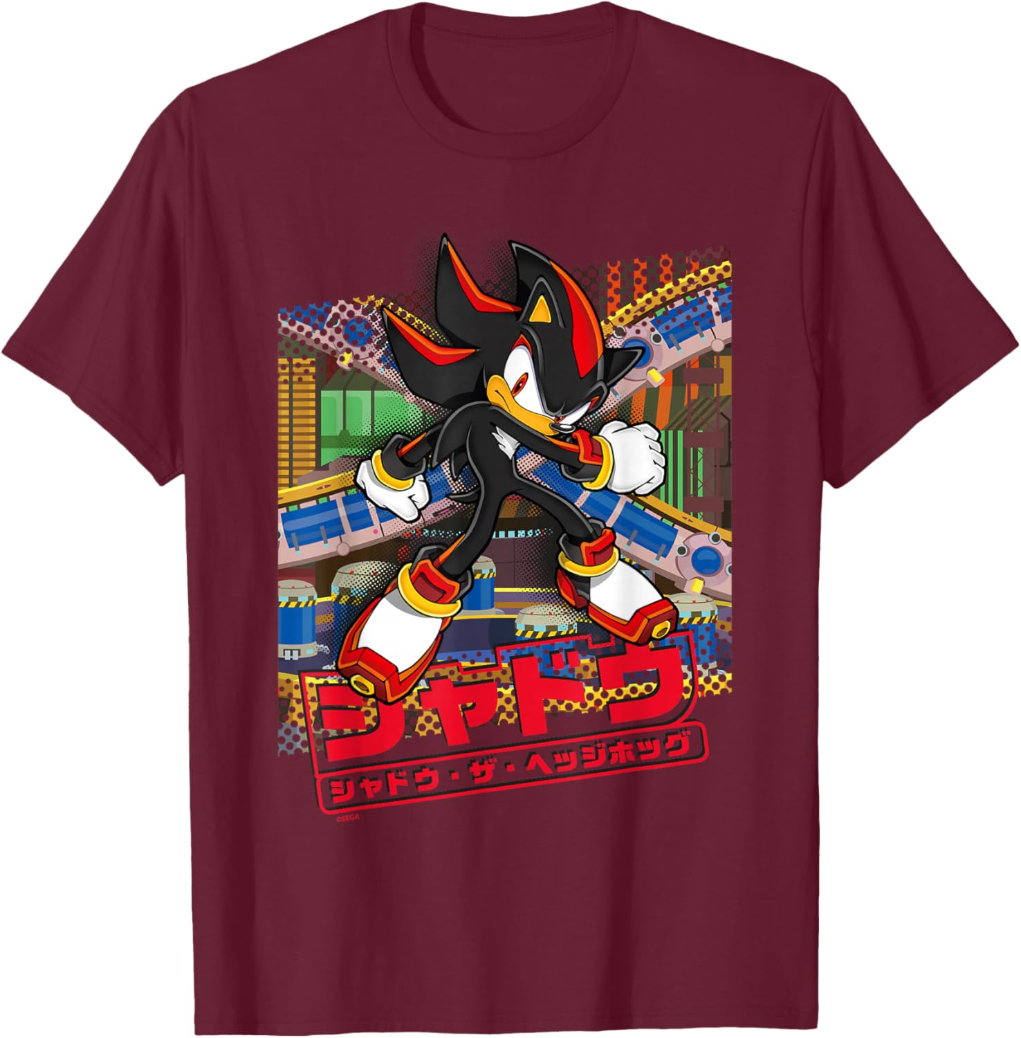 Sonic the Hedgehog Shadow T-Shirt Japanese Logo Fun Graphic Tee - 2