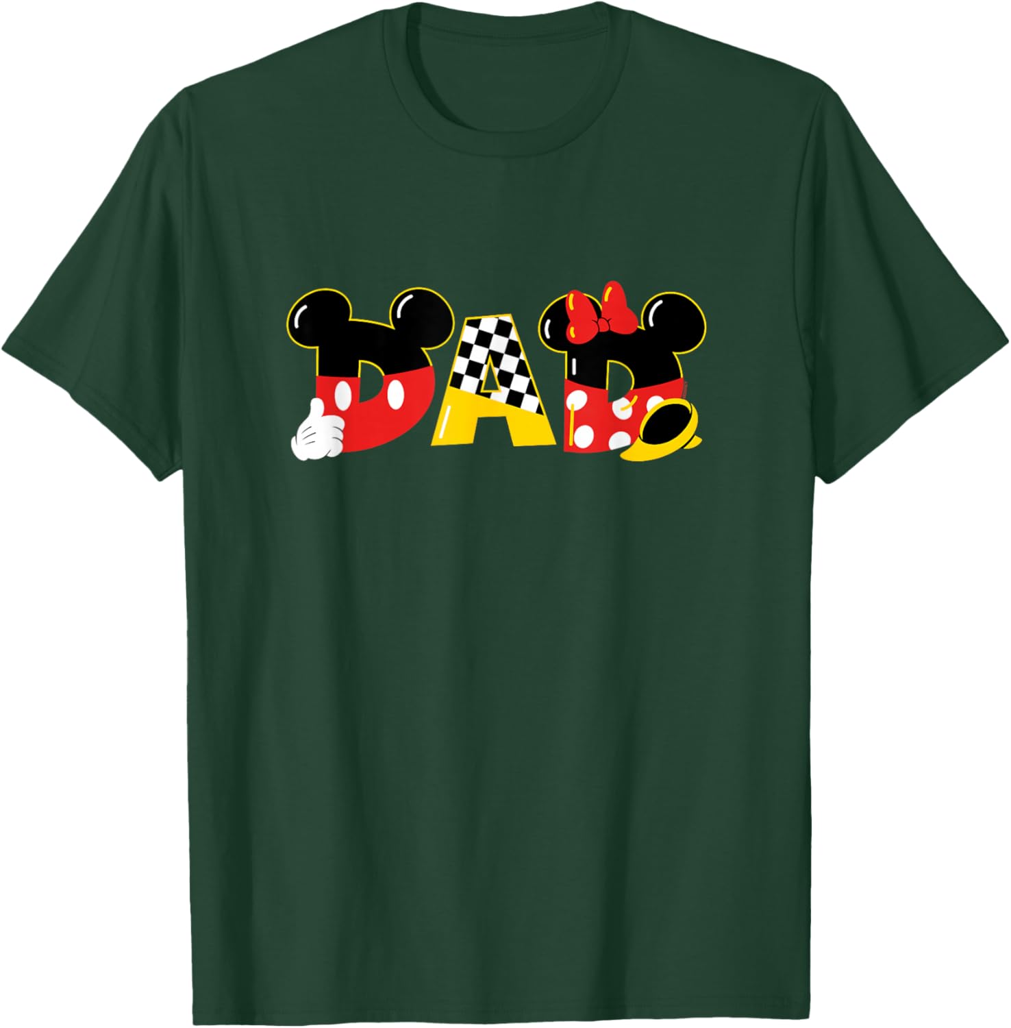 Disney Mickey and Minnie Mouse Dad T-Shirt for Father's Day Birthday Gift - 2