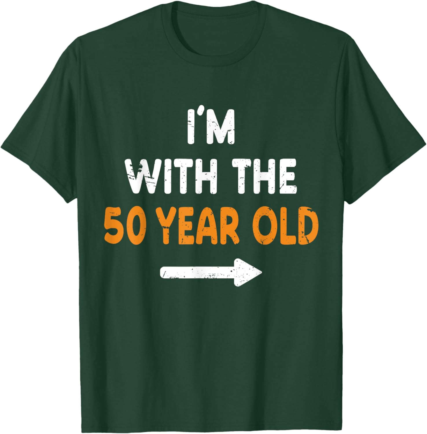 I'm With The 50 Year Old Halloween Costume T-Shirt for Easy Matching Fun - 11