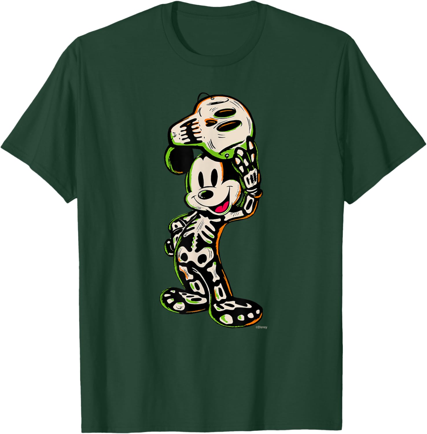 Disney 100 Mickey Mouse Halloween Skeleton Costume T-Shirt for Kids - 8
