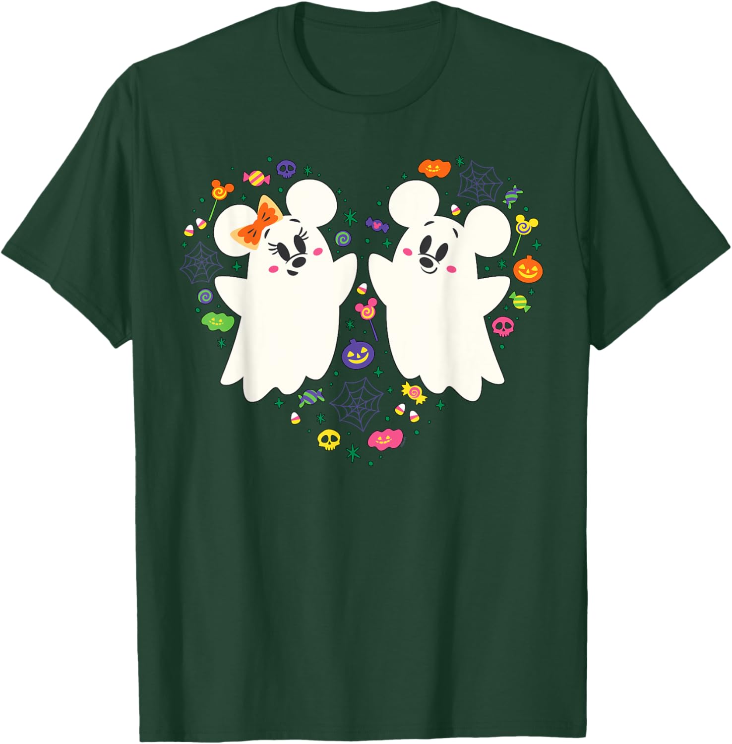 Disney Mickey and Minnie Ghosts Halloween Heart T-Shirt for Kids - 11