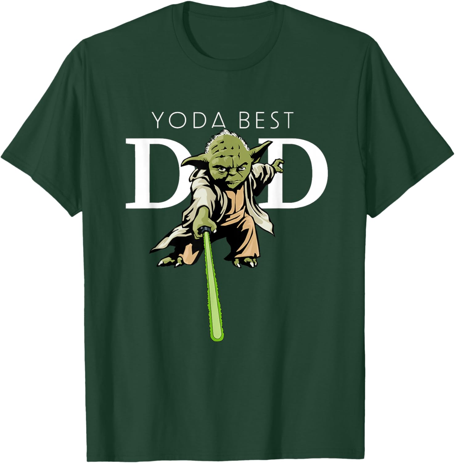Star Wars Yoda Lightsaber Best Dad Father's Day T-Shirt for Dads - 10