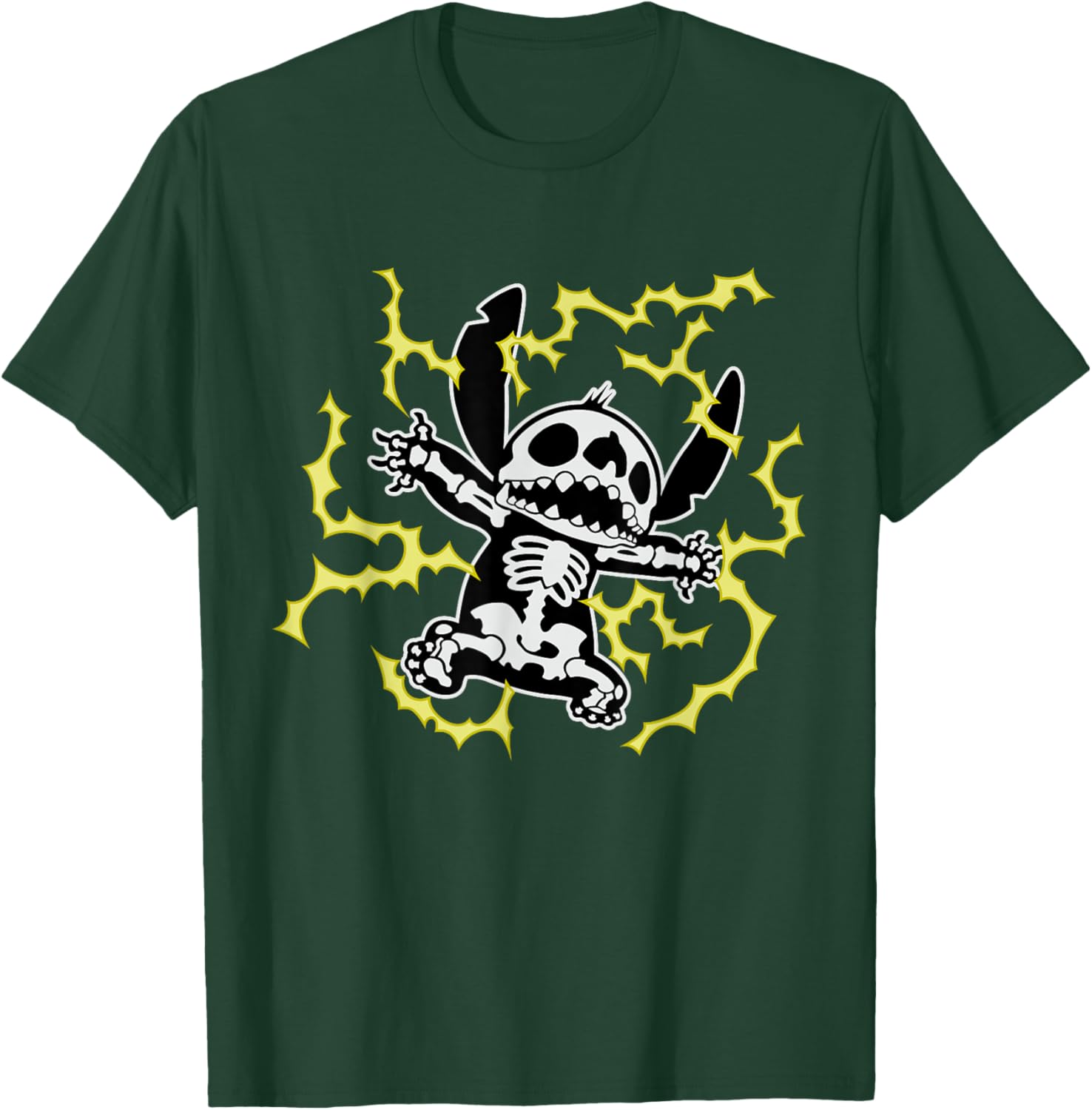 Disney Stitch Skeleton Halloween T-Shirt for Fun and Festive Celebrations - 28