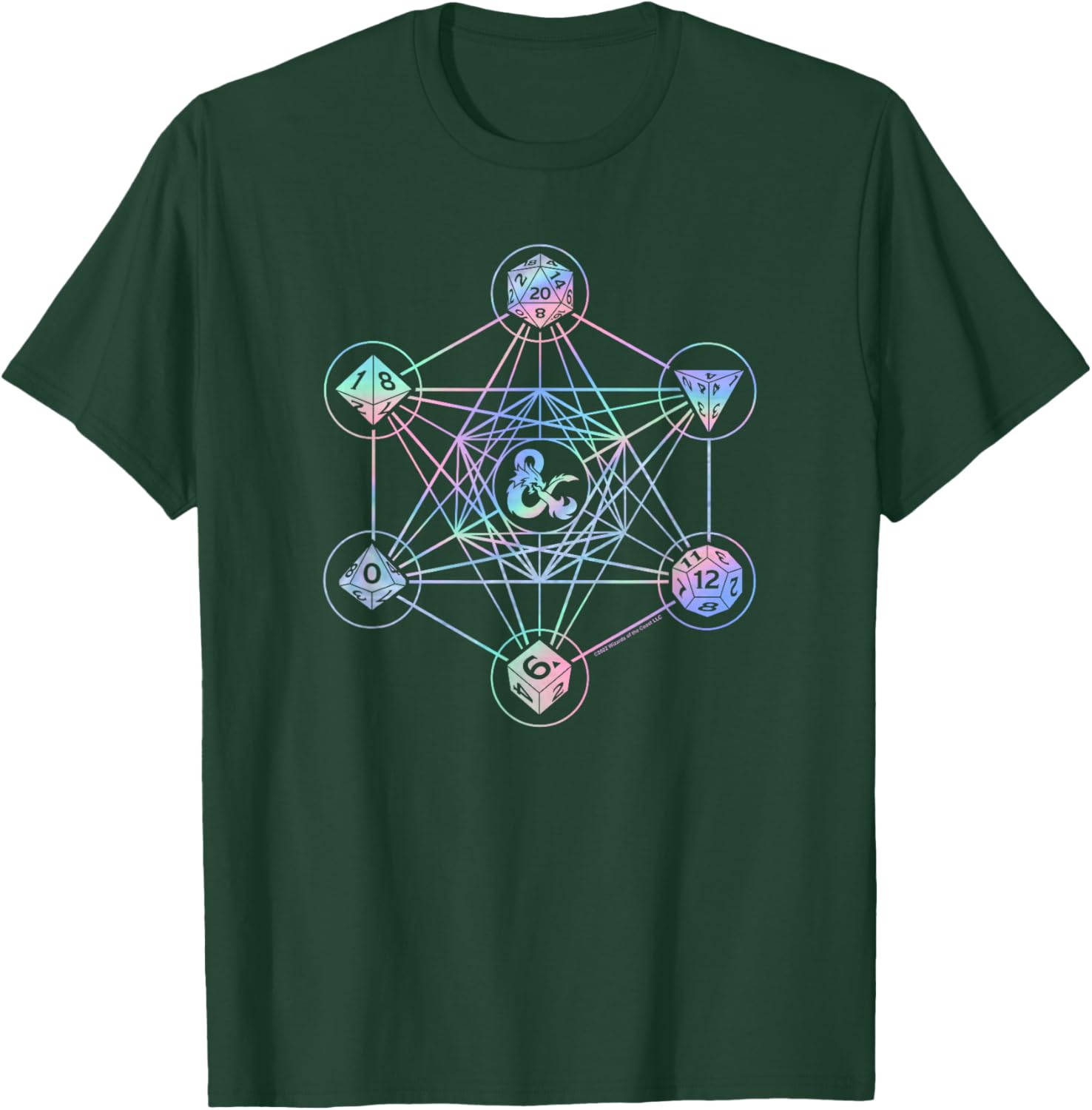 Dungeons and Dragons Geometric Hologram Logo T-Shirt for Gamers - 4