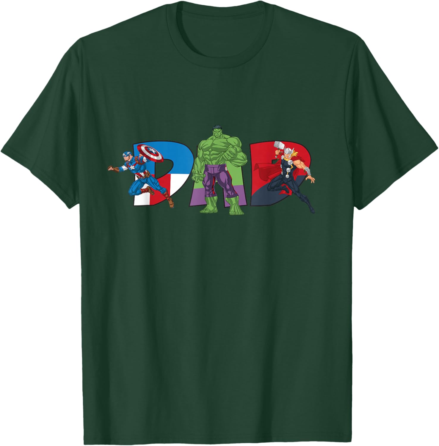 Marvel Avengers Team Dad Father's Day T-Shirt for Family Adventures - 13