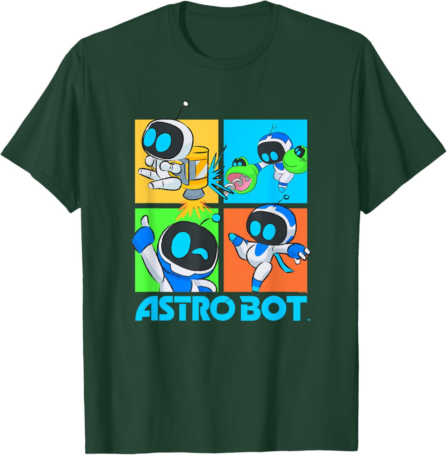 Astro Bot Rescue Mission T-Shirt for Gamers - Fun Fighting Pose Design - 3
