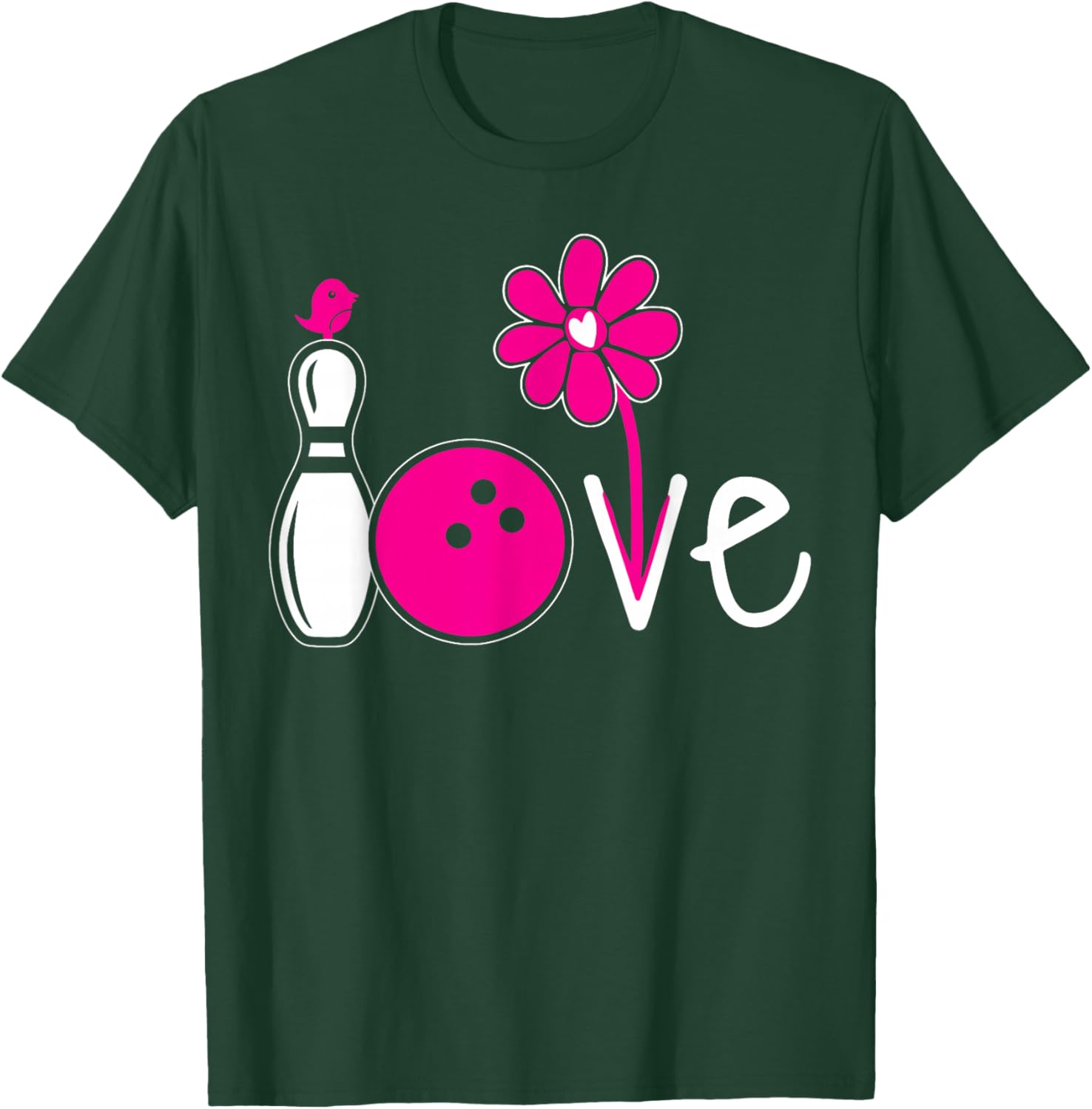 Vintage Women Bowling Shirt for Girls Team Love T-Shirt Fashion - 22