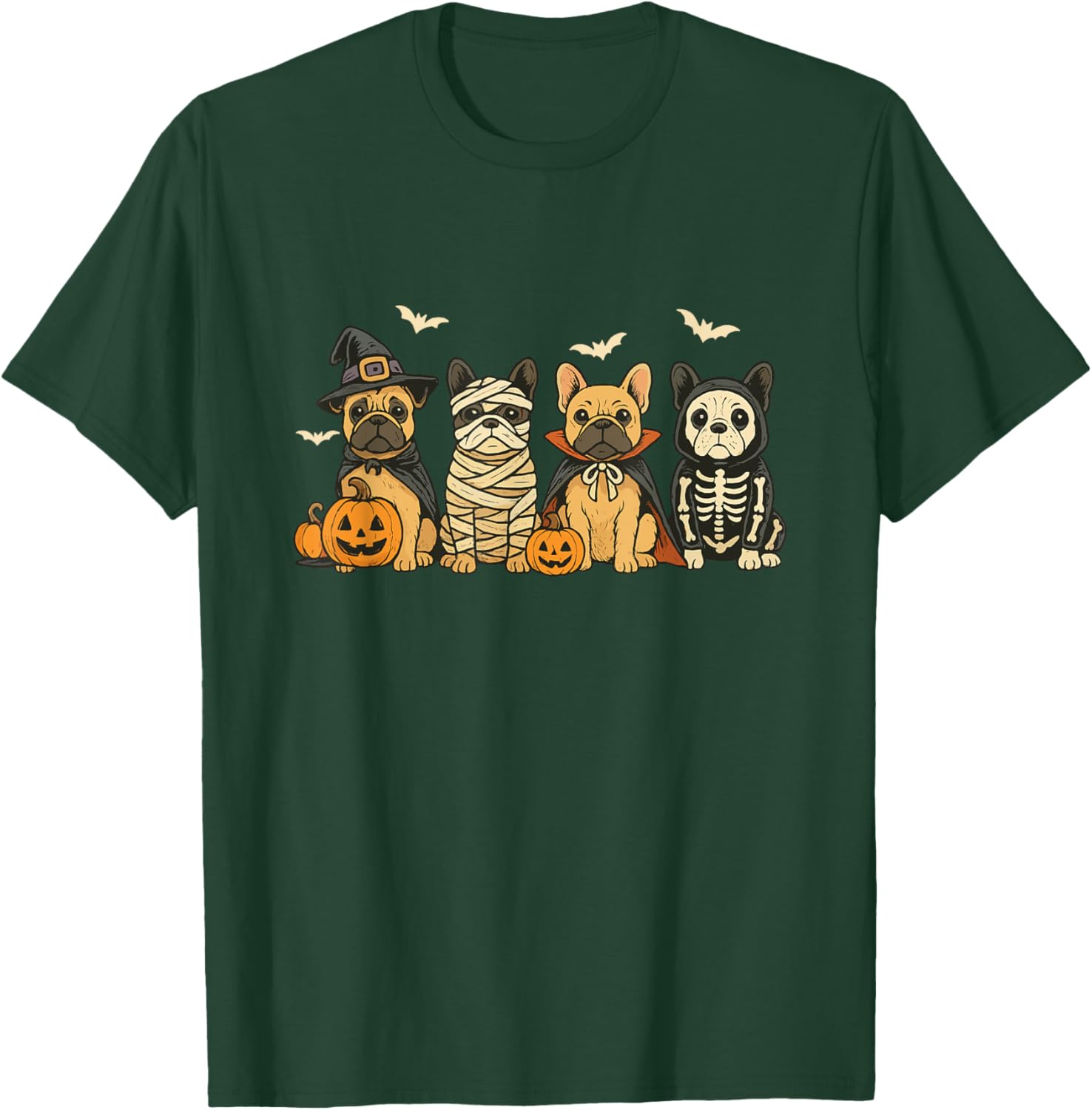 Mummy French Bulldog Halloween Witch Dog Mom T-Shirt for Fall Fun - 2