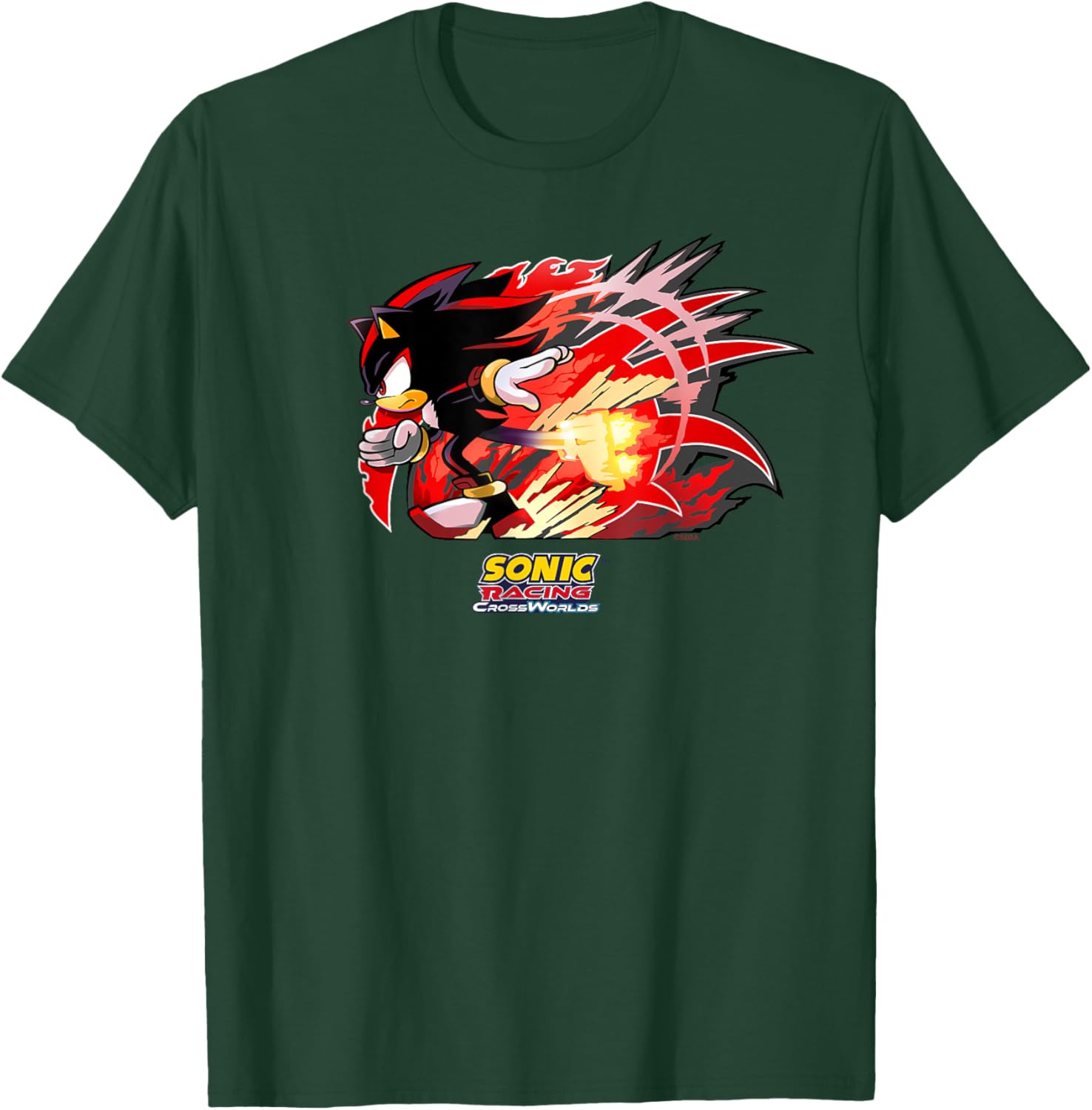 Sonic Racing CrossWorlds Shadow Decal T-Shirt for Gamers and Fans - 26