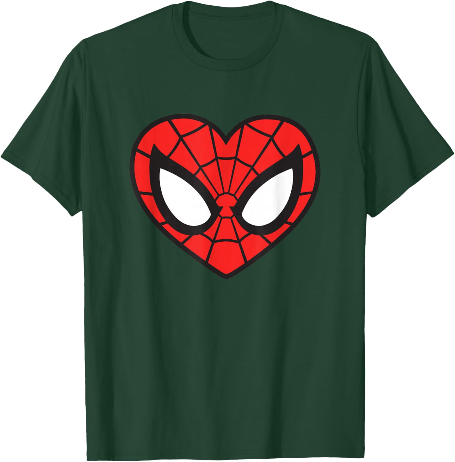 Marvel Spider-Man Heart Mask Logo T-Shirt Stylish Graphic Tee for Fans - 15