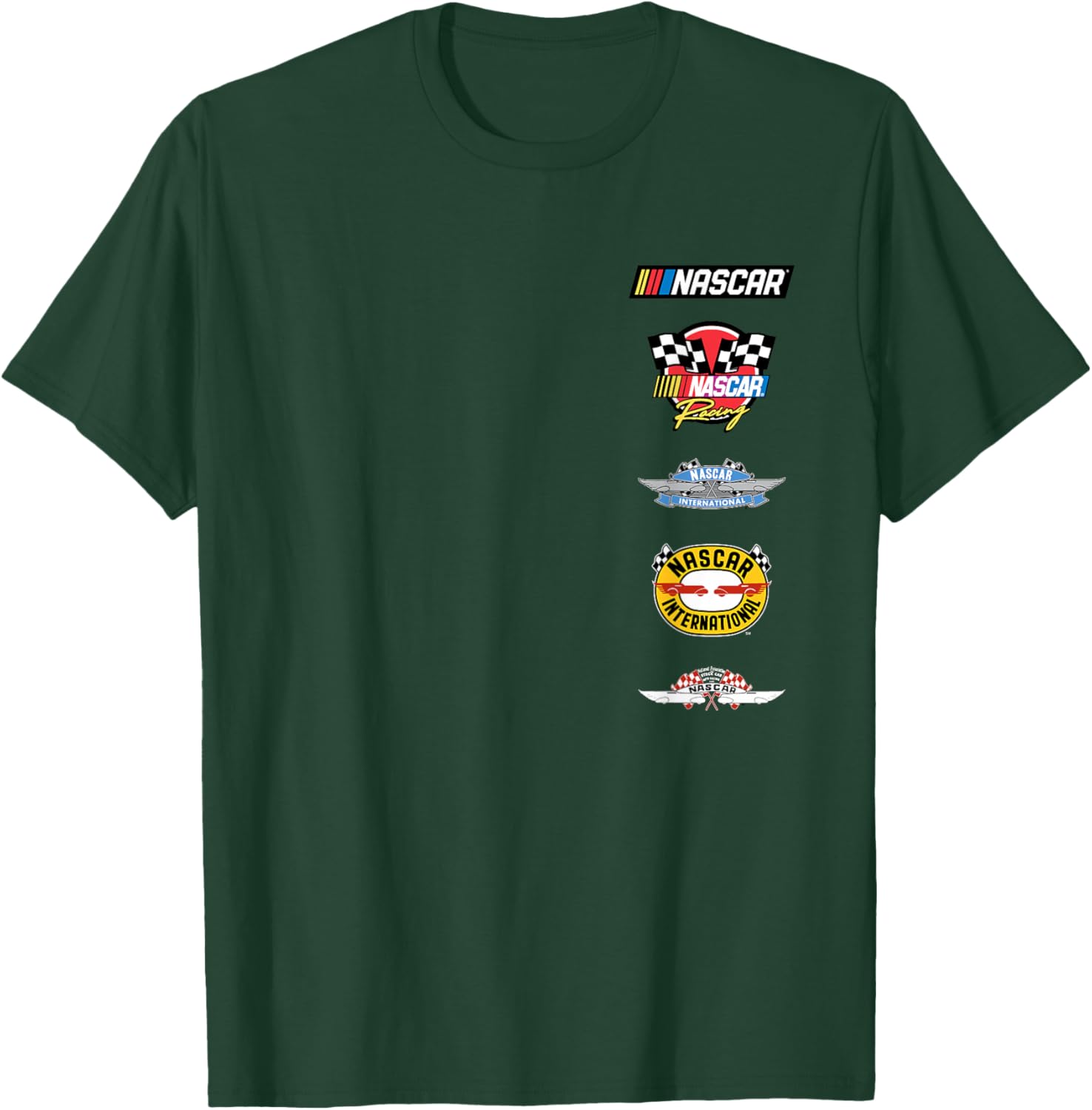 NASCAR Stacked Historical Racing Logos T-Shirt for Racing Fans - 4
