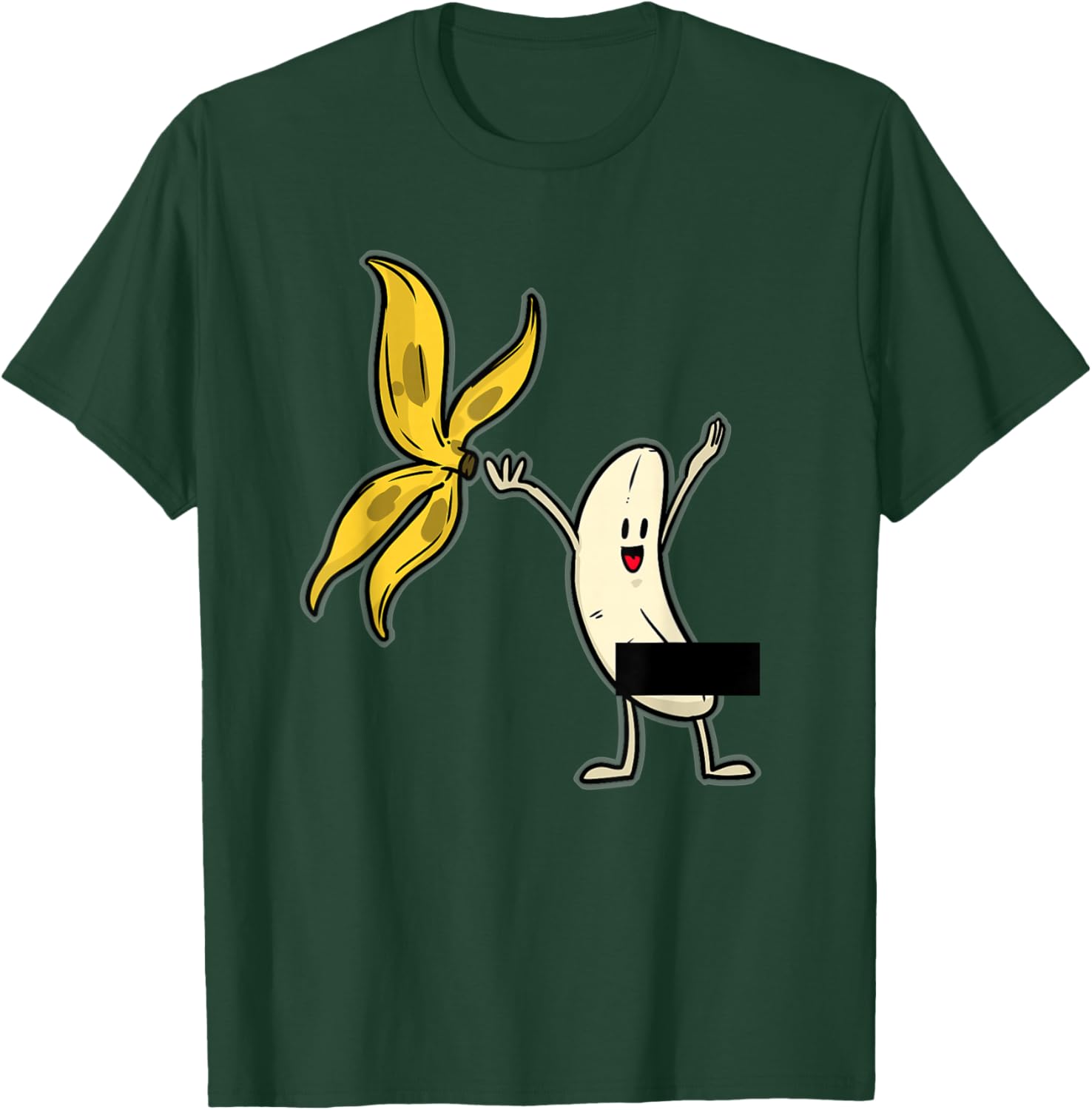 Funny Banana Striptease Censored Adult Tee Shirt for Humor Lovers - 22