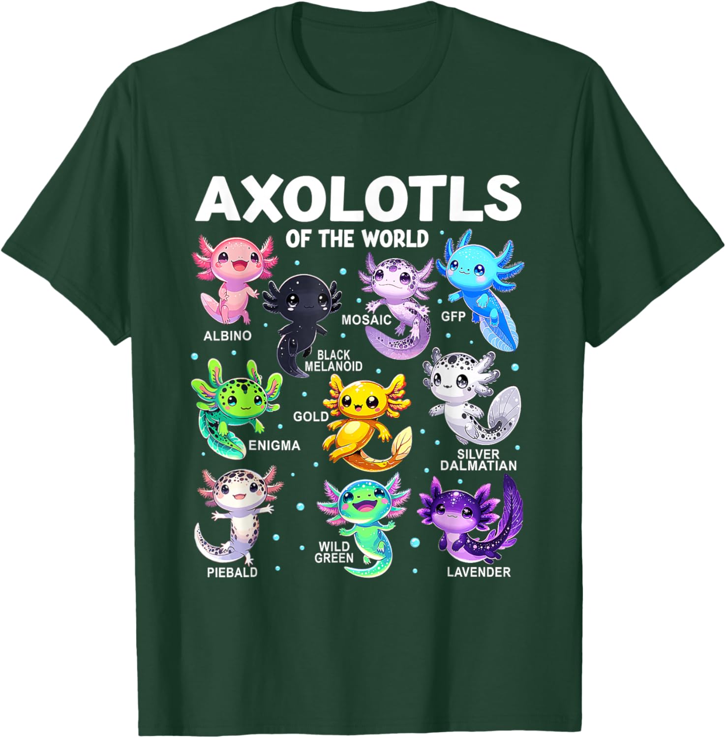 Kawaii Axolotl Graphic Tee Cute Animal T-Shirt for Axolotl Lovers - 2