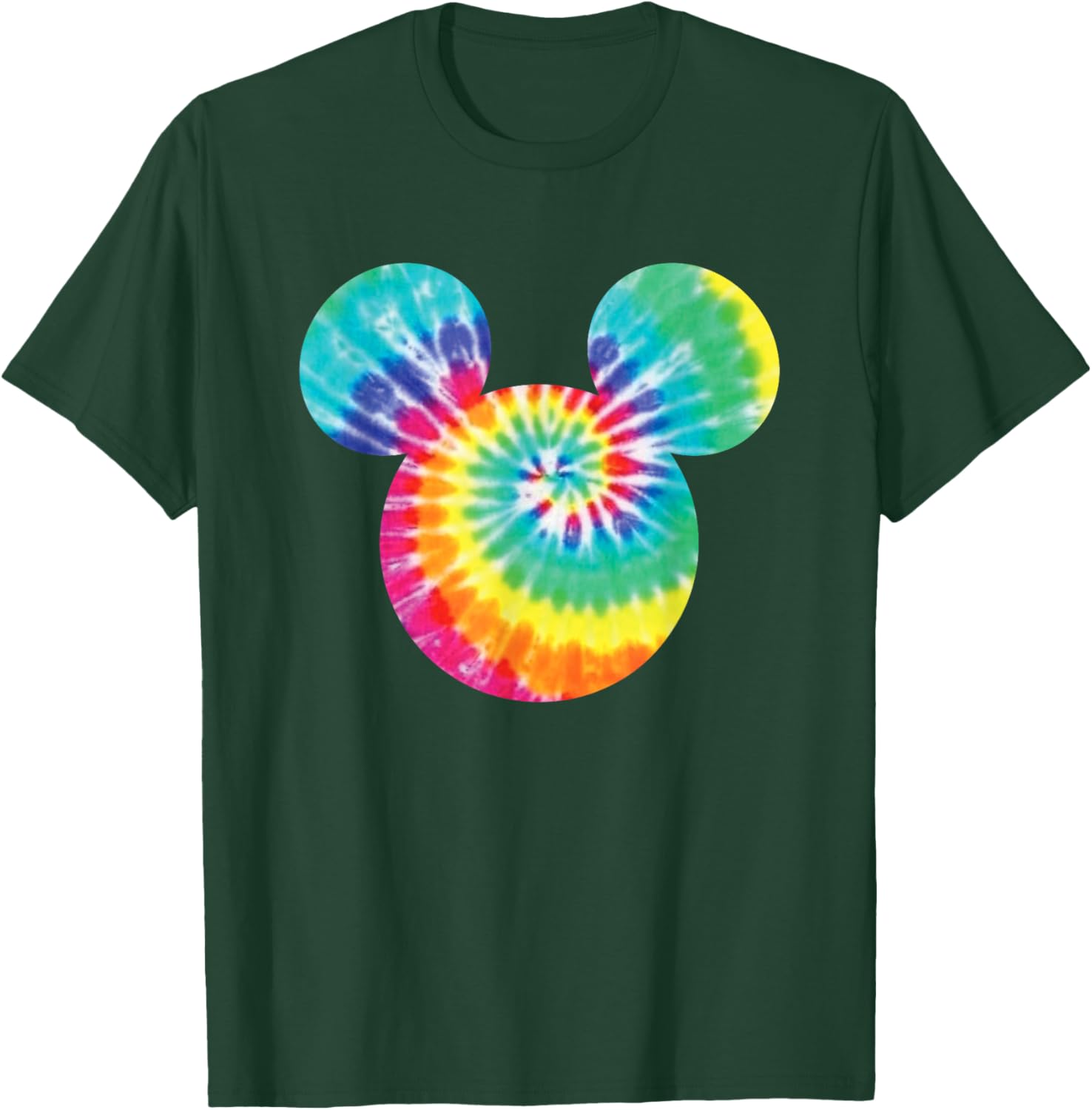 Disney Mickey Mouse Rainbow Tie-Dye Short Sleeve T-Shirt for Fun Style - 19