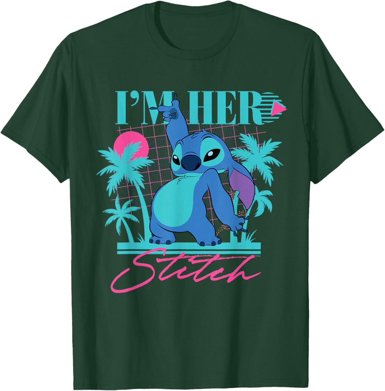 Disney Stitch Retro 90s Couples Matching I'm Her Stitch T-Shirt for Fun Love - 21