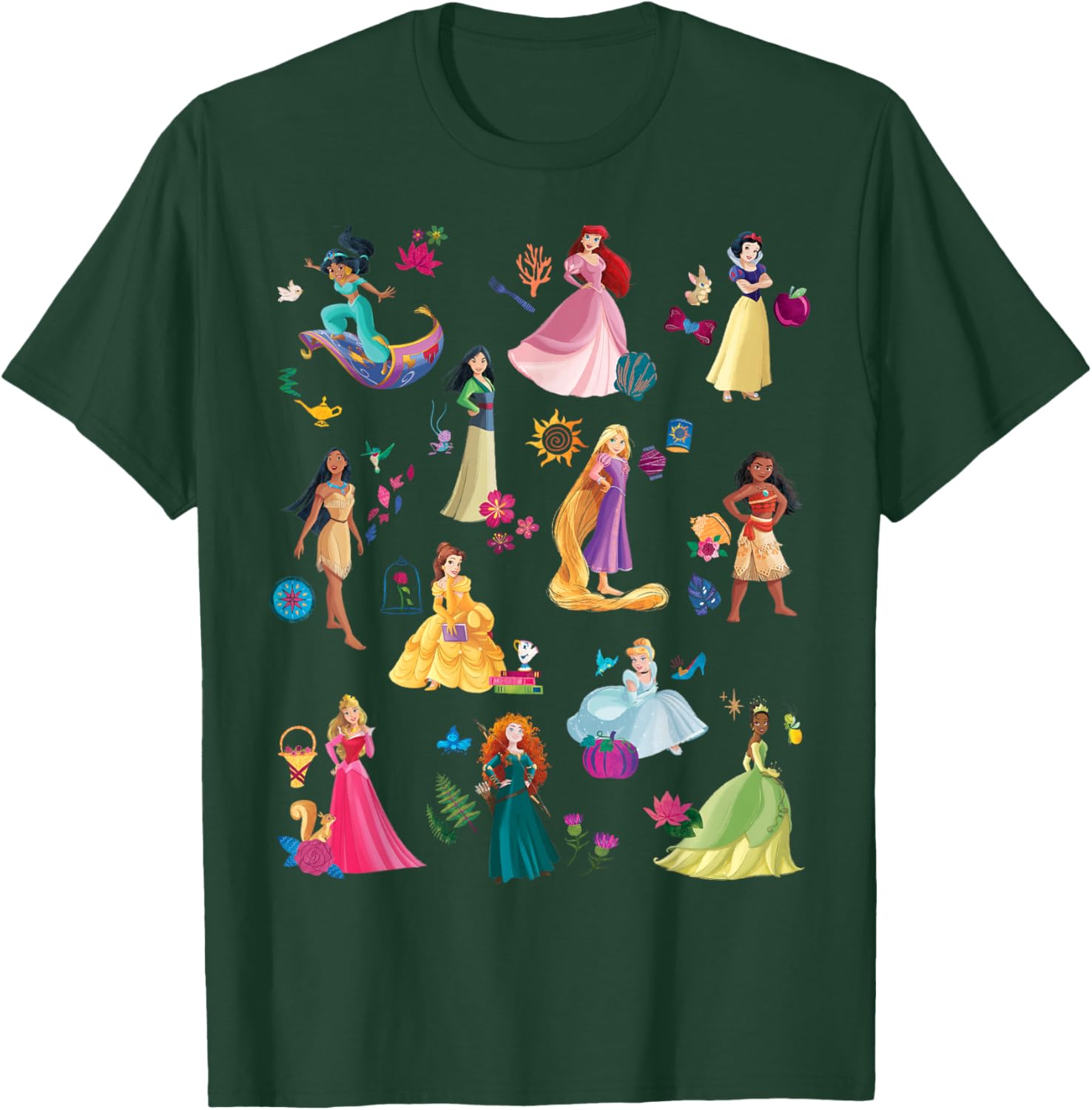 Disney Princess Magical Print T-Shirt for Kids Fun and Fashionable Wear - 8
