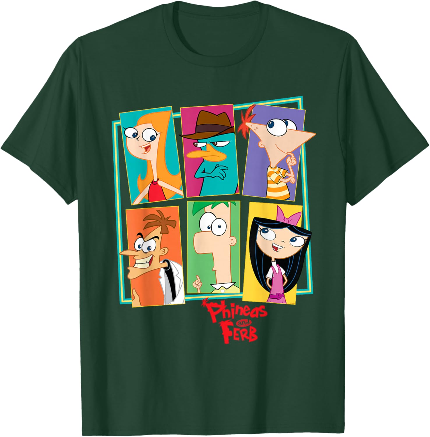 Phineas and Ferb Character Collage T-Shirt for Fun Disney Fans - 24