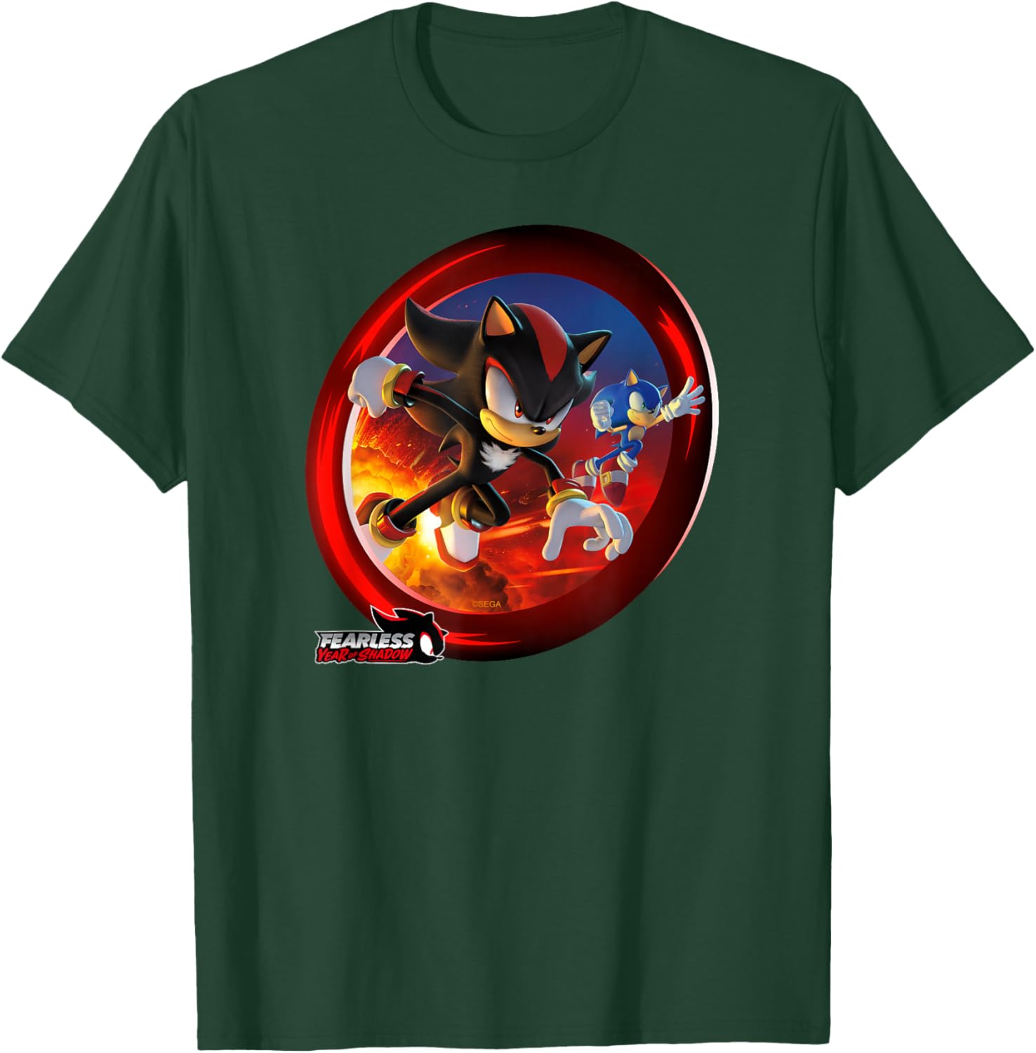 Sonic the Hedgehog Fearless Year of Shadow Graphic T-Shirt for Fans - 17
