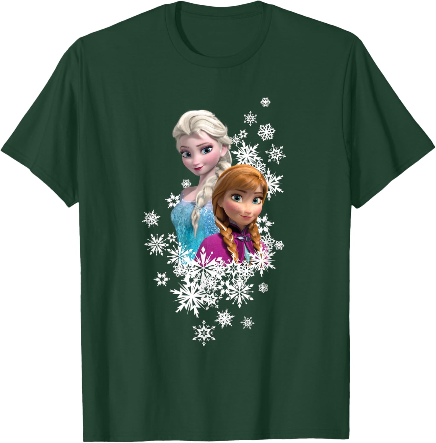 Disney Frozen Anna and Elsa Snowflakes T-Shirt for Kids and Fans - 2