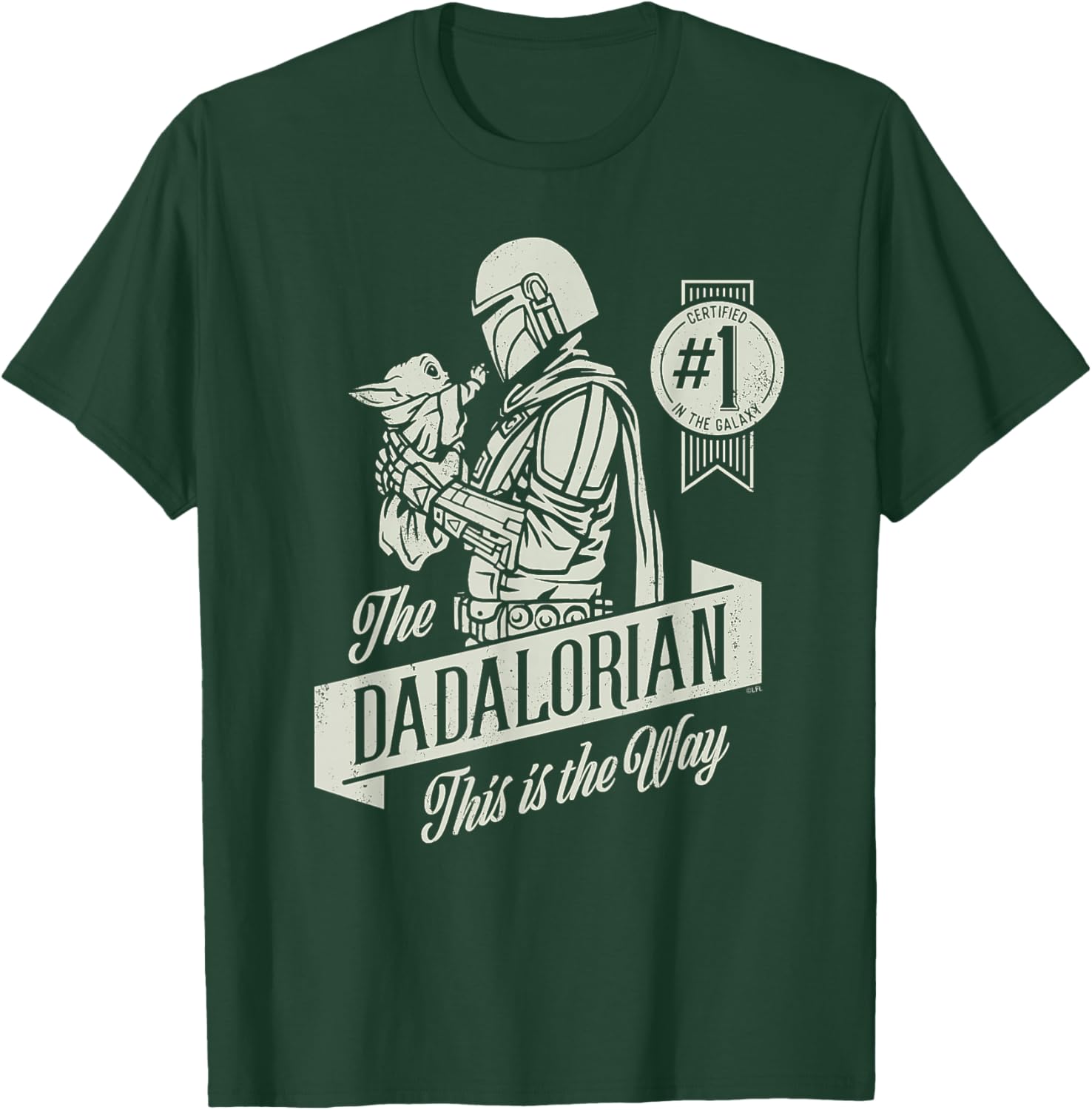 Star Wars Mandalorian Grogu Dadalorian Father's Day T-Shirt for Dads - 22