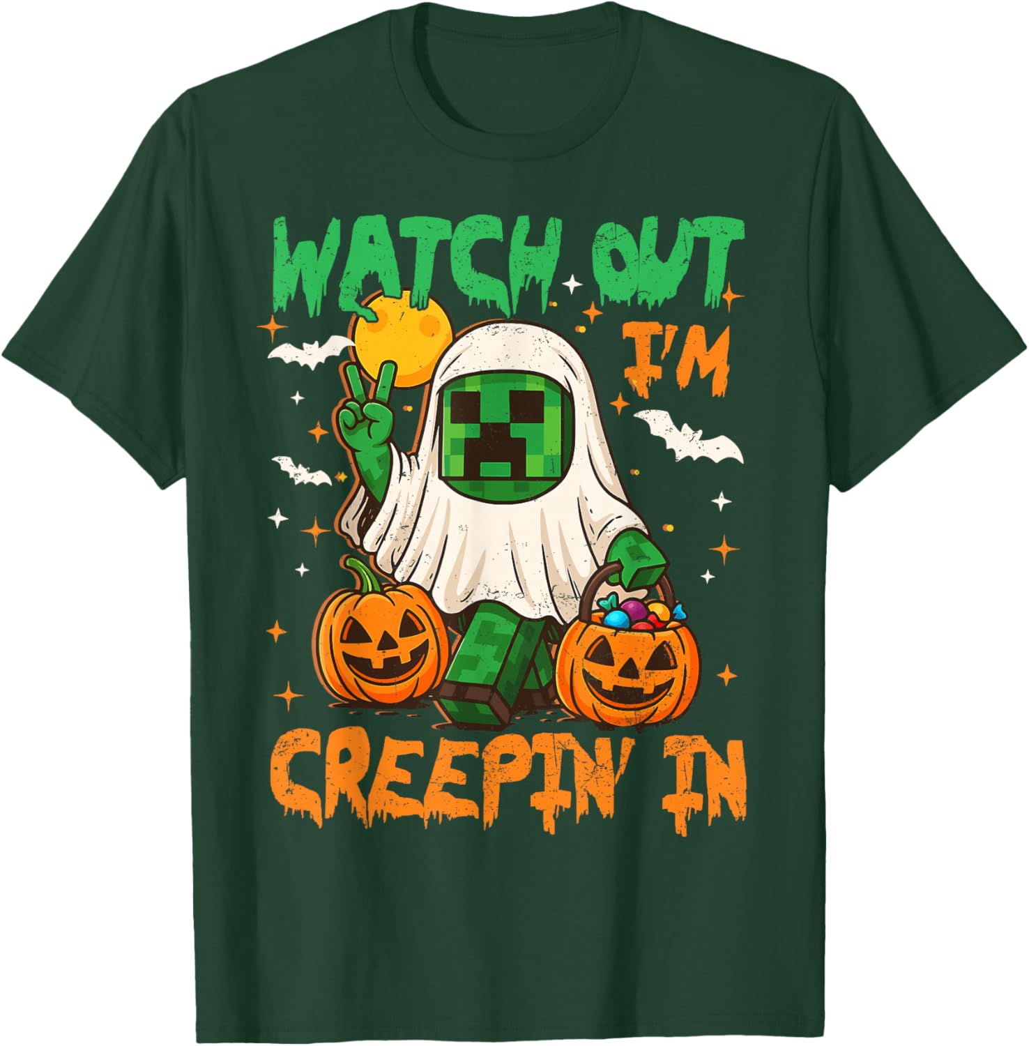 Spooky Pixel Ghost T-Shirt for Boys - Perfect Halloween Costume Fun - 6