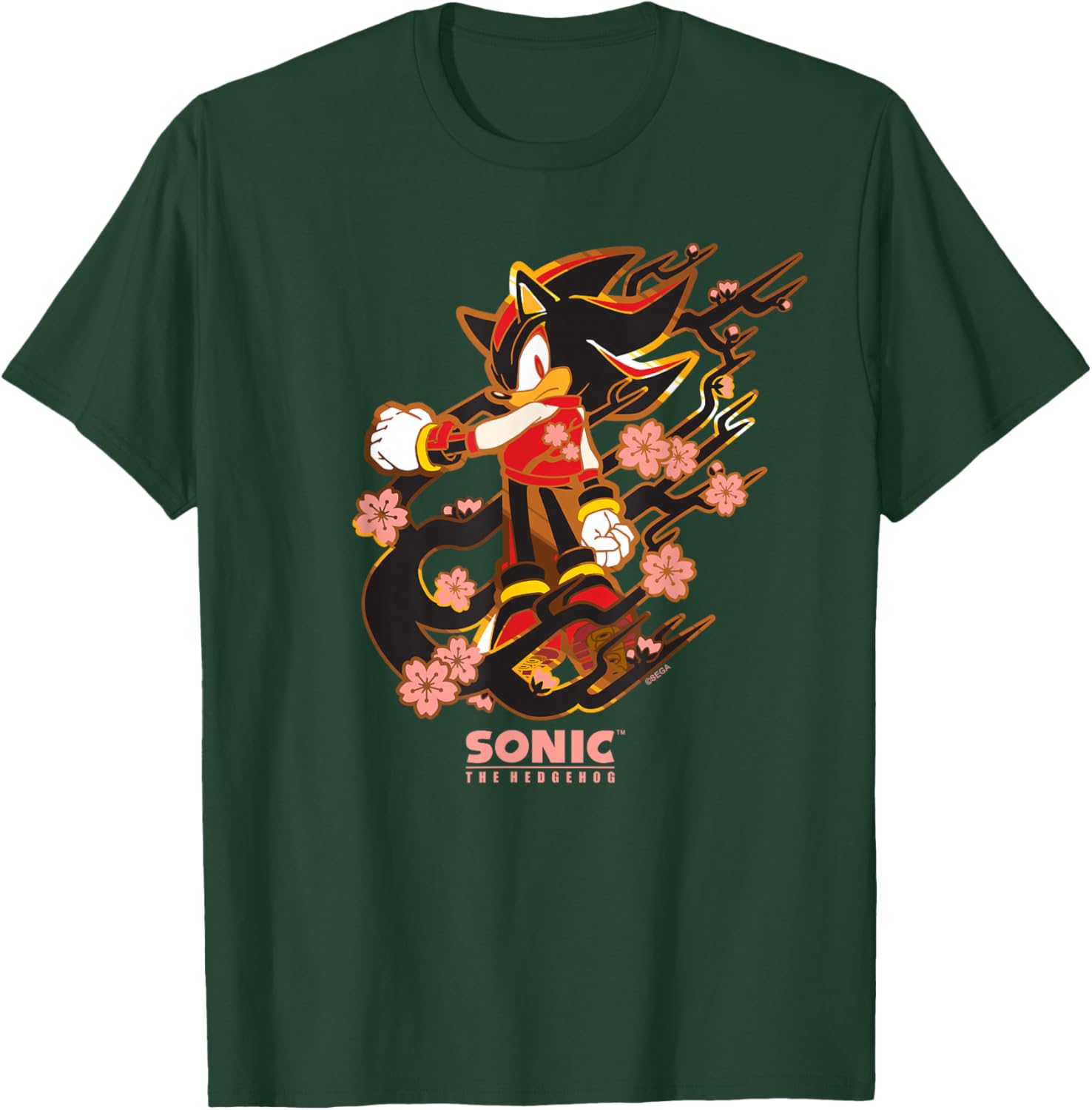 Sonic the Hedgehog Shadow T-Shirt with Cherry Blossoms Design - 21