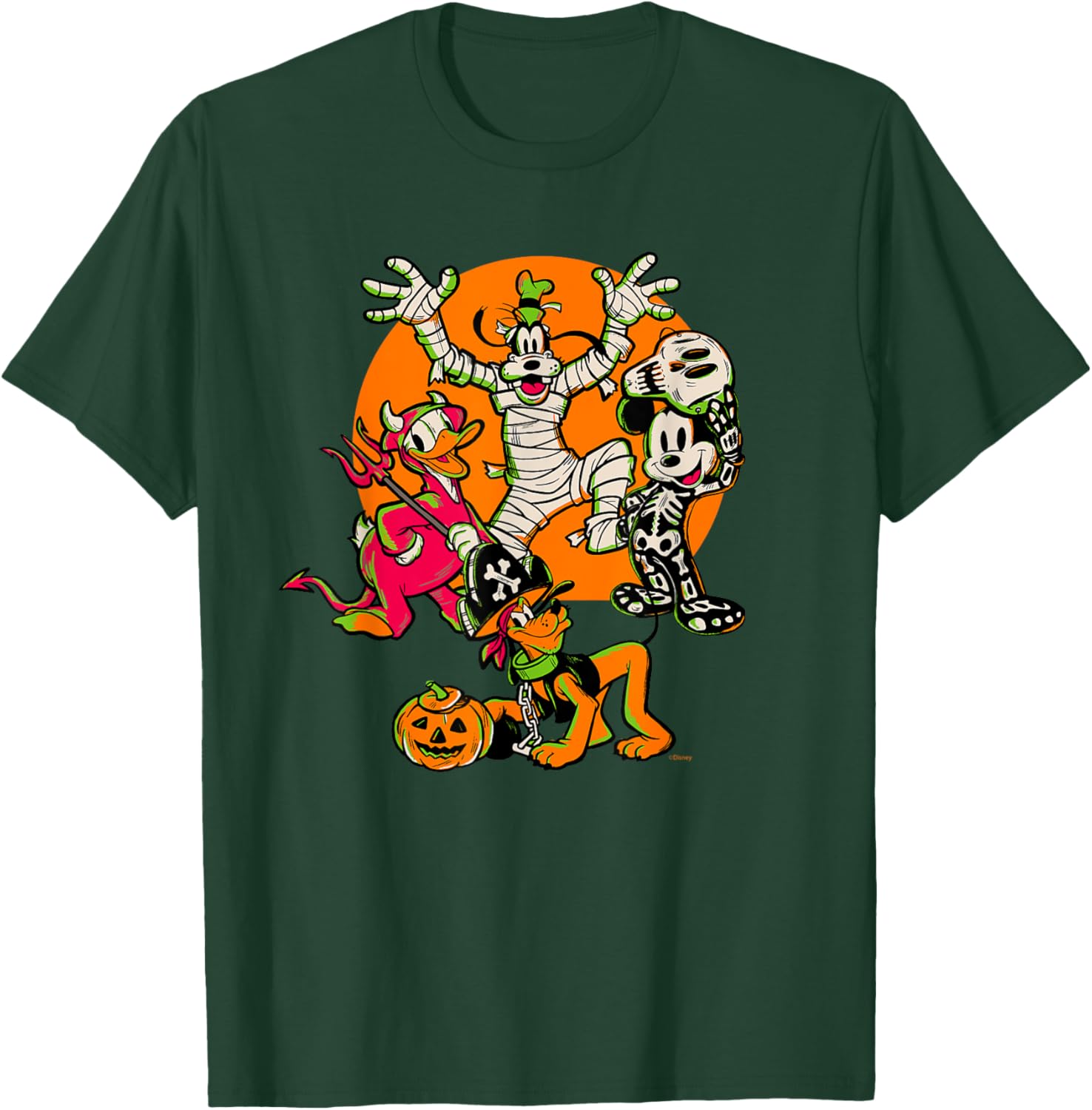 Disney 100 Mickey, Donald, Goofy & Pluto Halloween Costume T-Shirt - 13