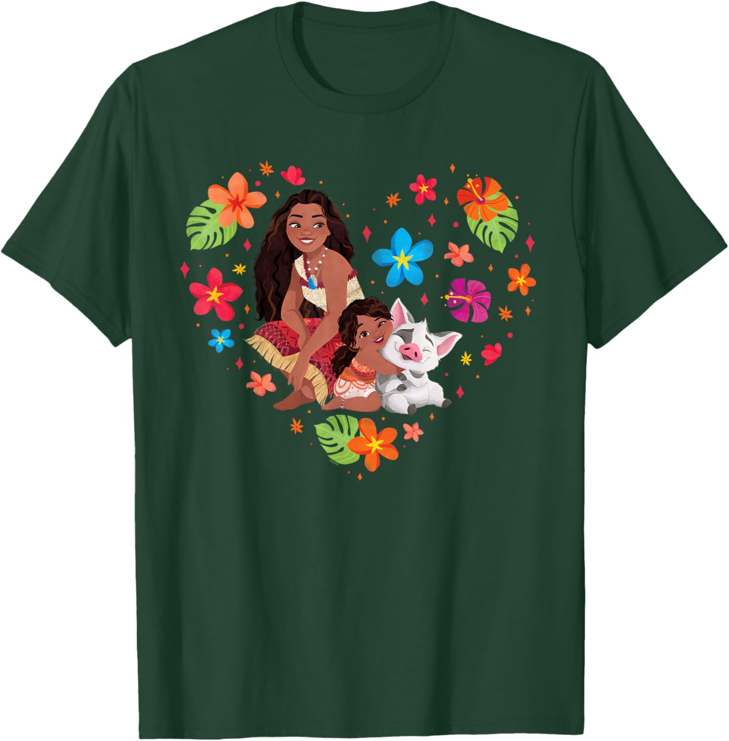 Disney Moana Tropical Heart Sisters T-Shirt with Moana Simea and Pua - 14