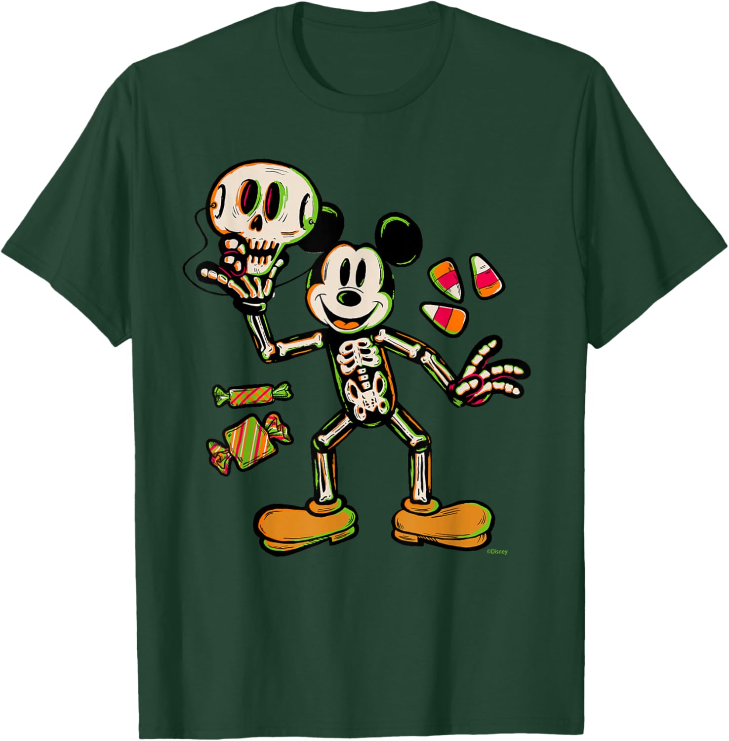 Mickey Mouse Halloween Trick or Treat Skeleton Costume T-Shirt for Kids - 6