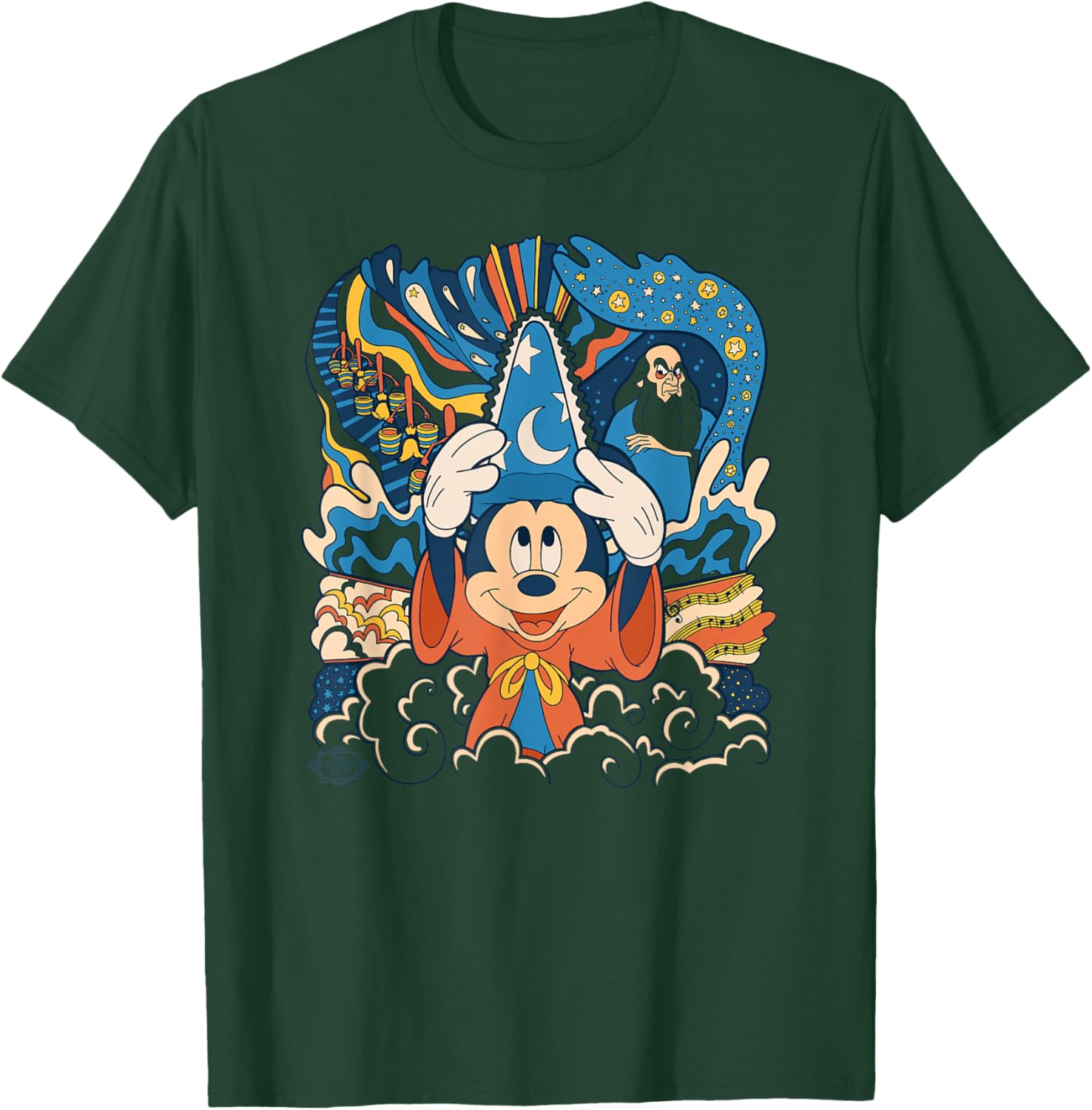 Disney Fantasia Mickey Mouse Sorcerer's Apprentice Retro T-Shirt for Fans - 17