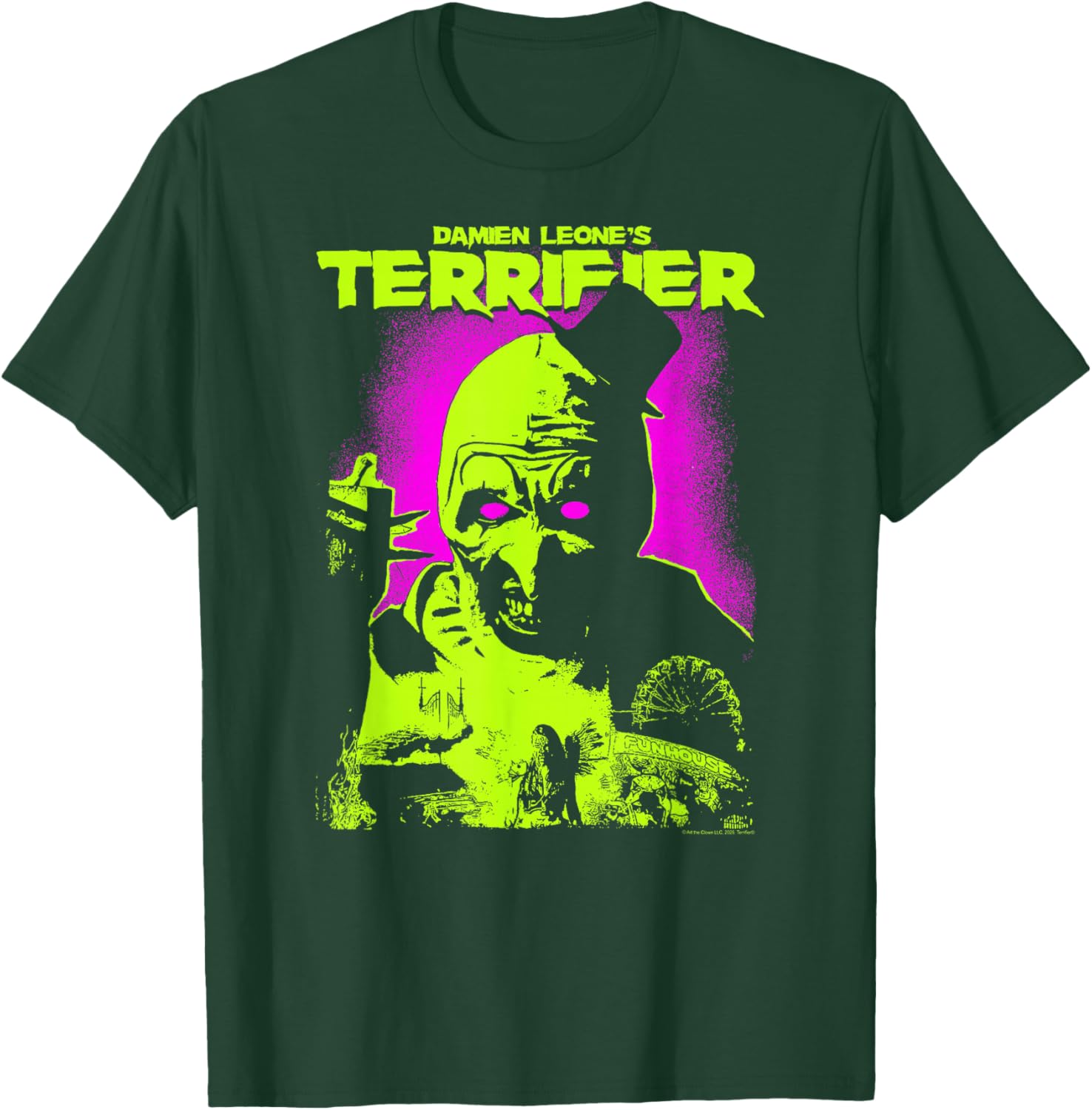Terrifier Glowing Eyes Neon Horror T-Shirt Art Poster for Fans - 8