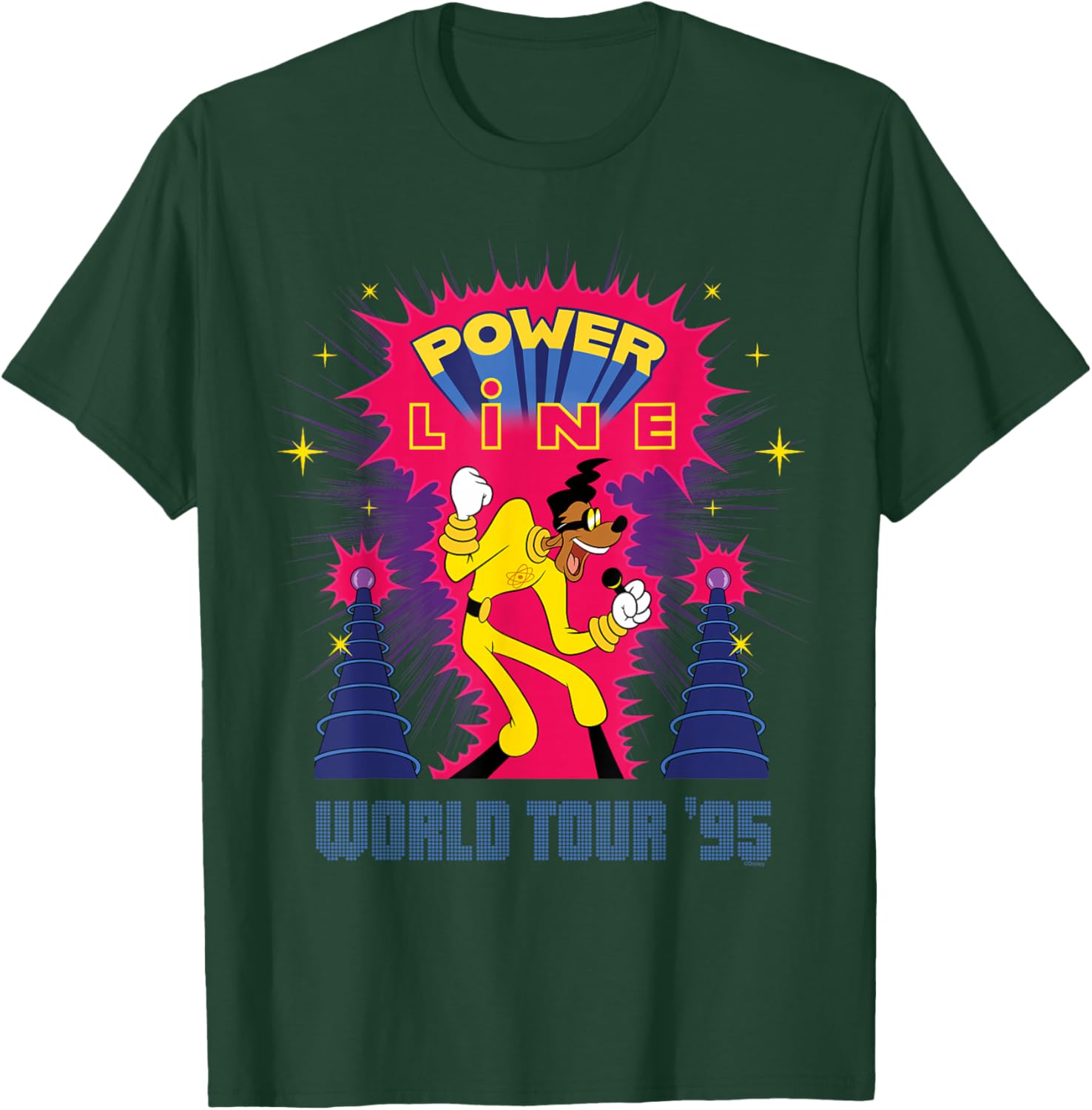 Disney A Goofy Movie Powerline World Tour 95 Rock T-Shirt for Fans - 15