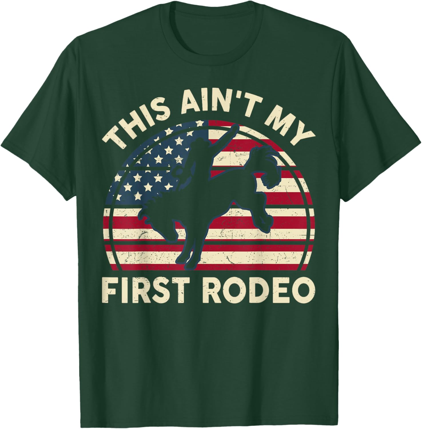 Funny Cowboy Western This Ain't My First Rodeo Horse Riding T-Shirt - 3