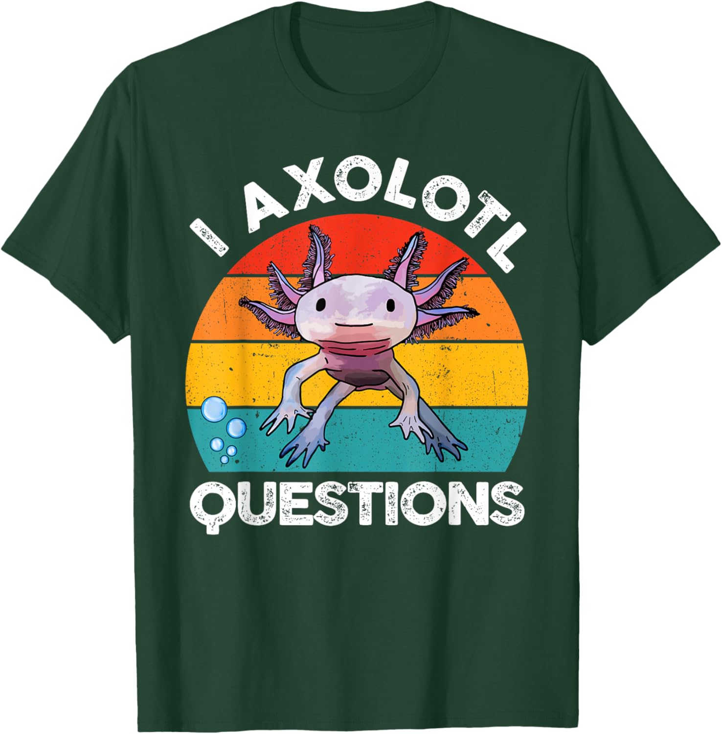 Cute Axolotl Questions Graphic Kids T-Shirt Fun and Stylish Gift for Kids - 7