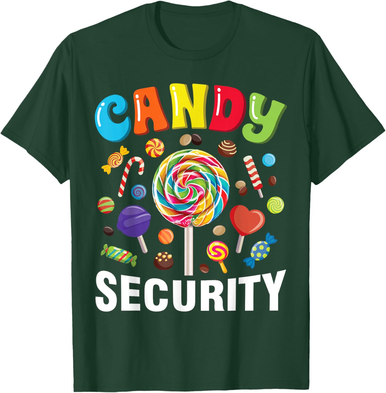Funny Candy Security Halloween Costume T-Shirt for Spooky Fun - 1