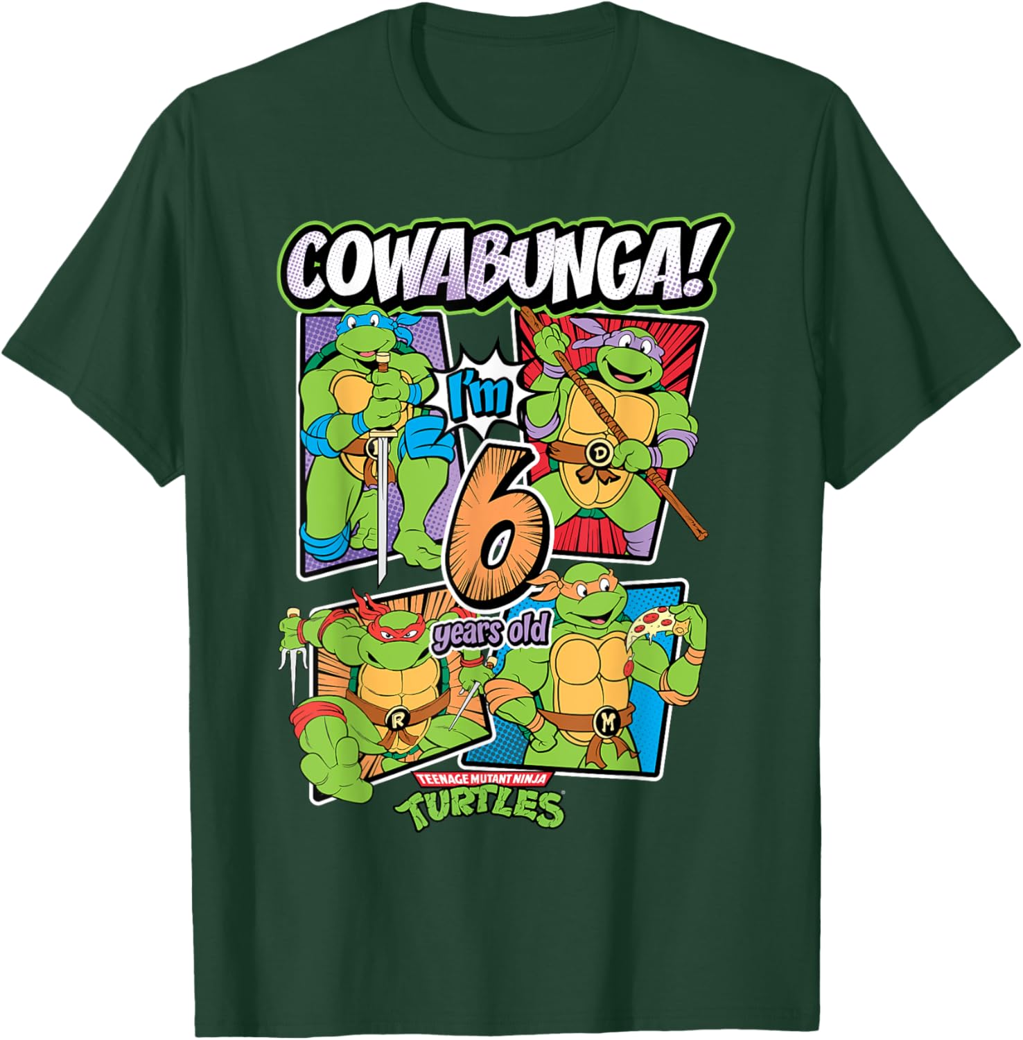 Mademark Teenage Mutant Ninja Turtles T-Shirt for 6 Year Olds Cowabunga - 10