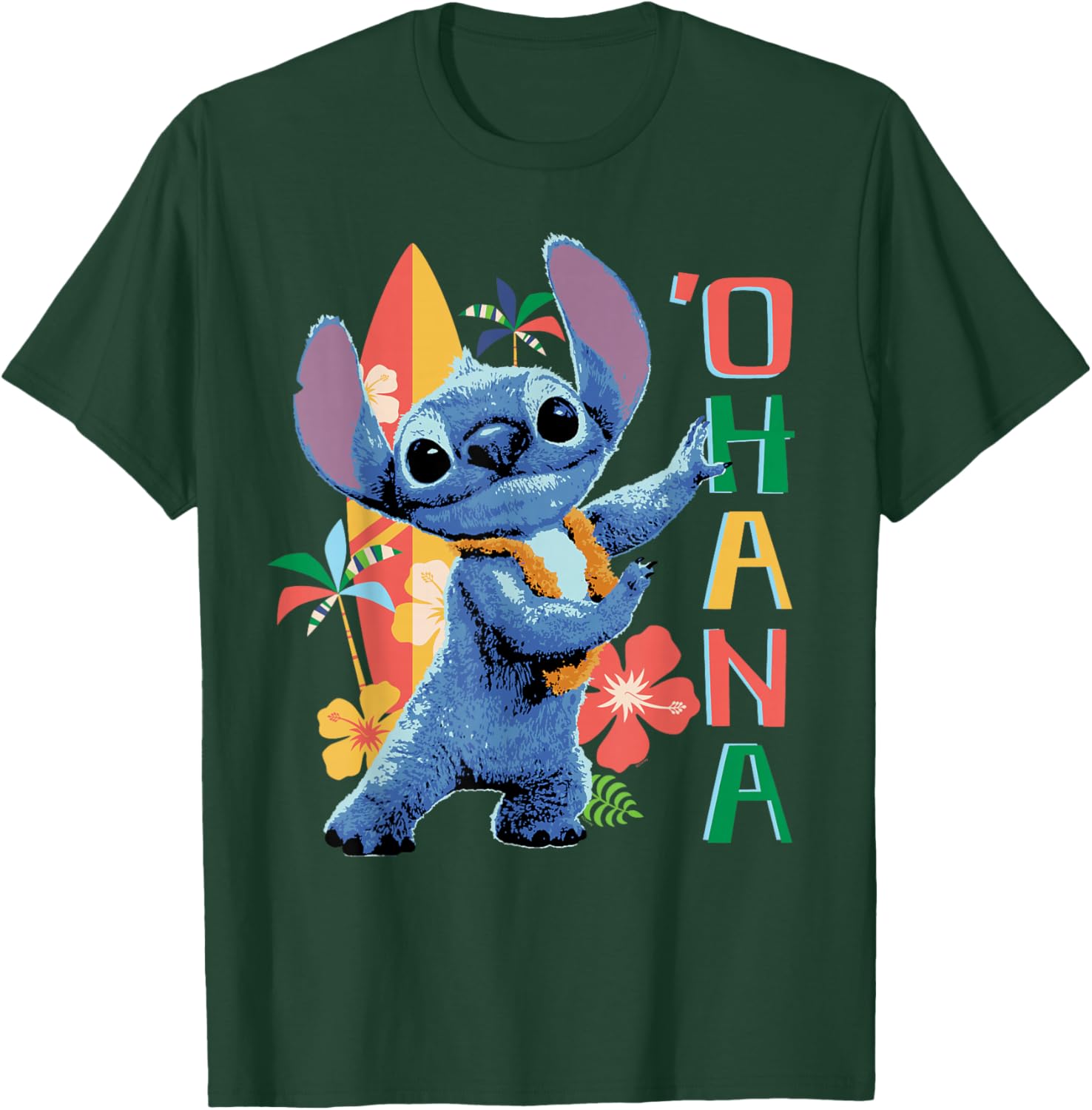 Disney Lilo & Stitch Ohana Hula Beach T-Shirt for Fun Summer Days - 21